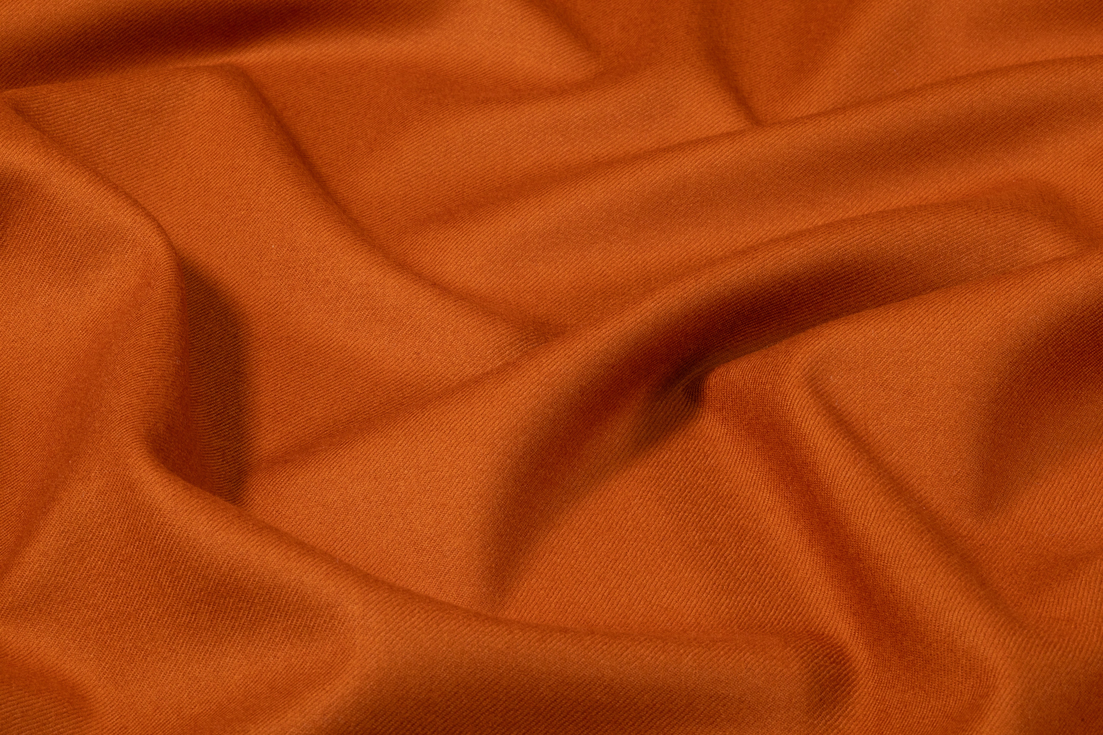 Italian Wool Twill Flannel - Burnt Orange