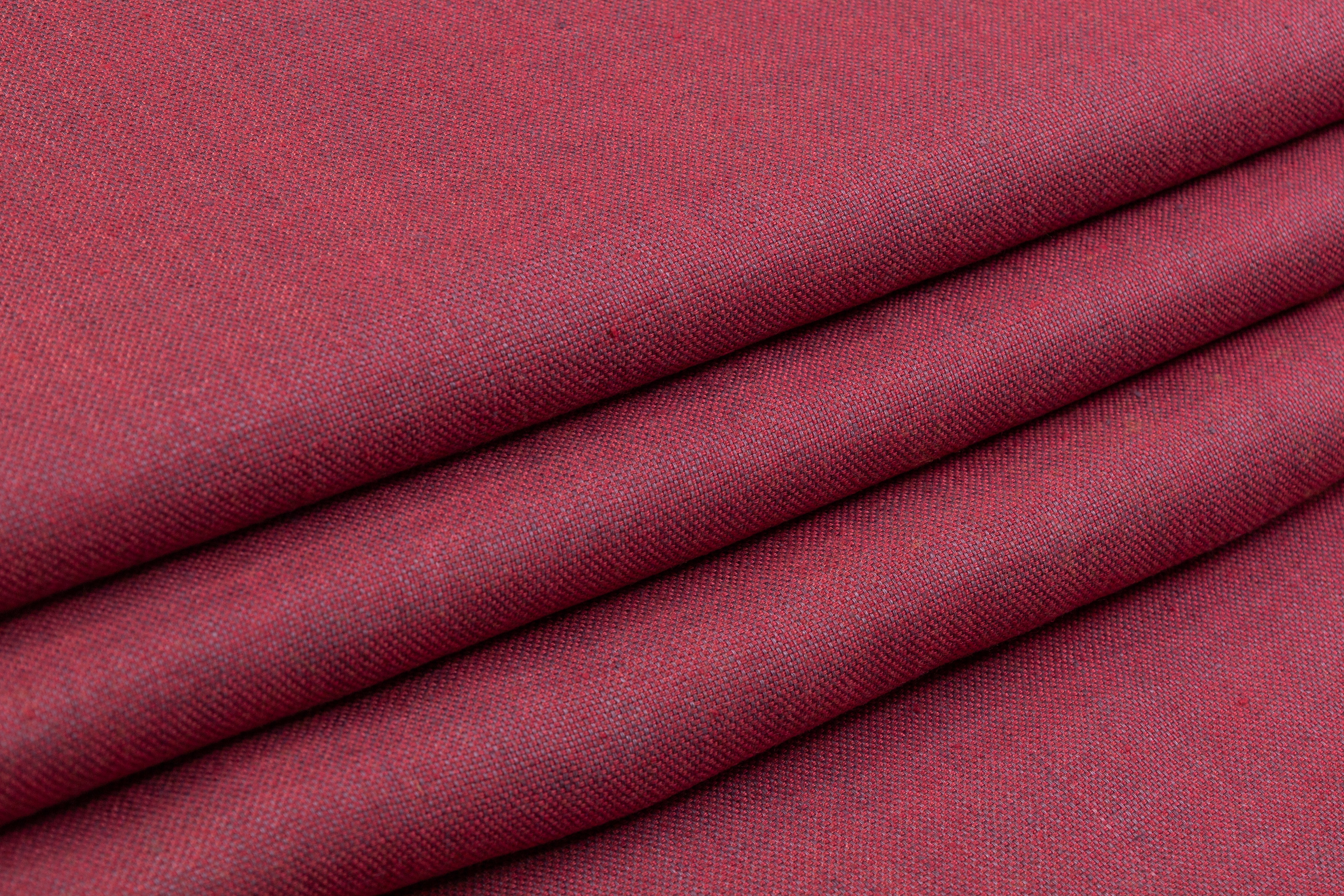 Two Tone Italian Linen - Brick Red