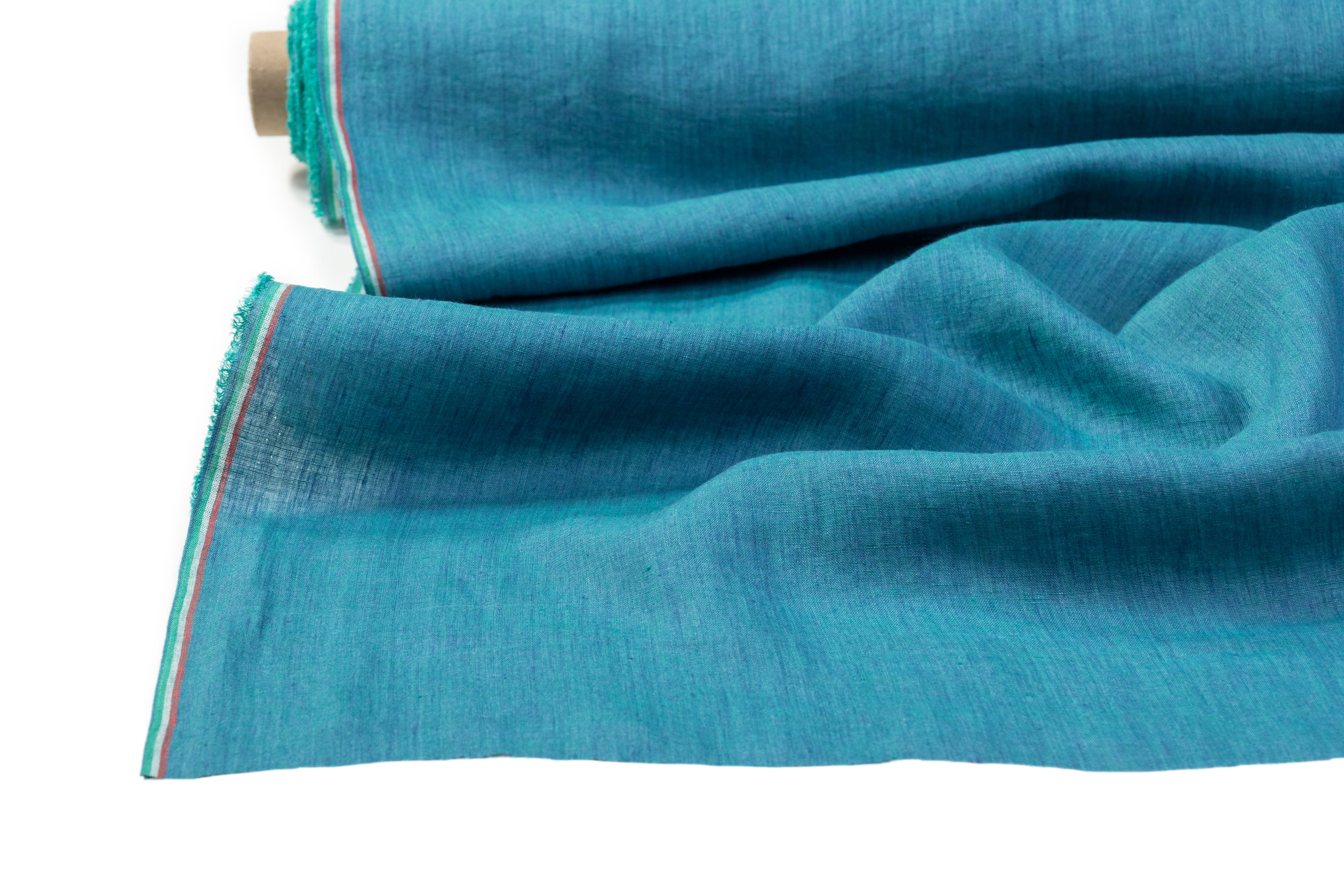 Two Tone Italian Linen - Teal