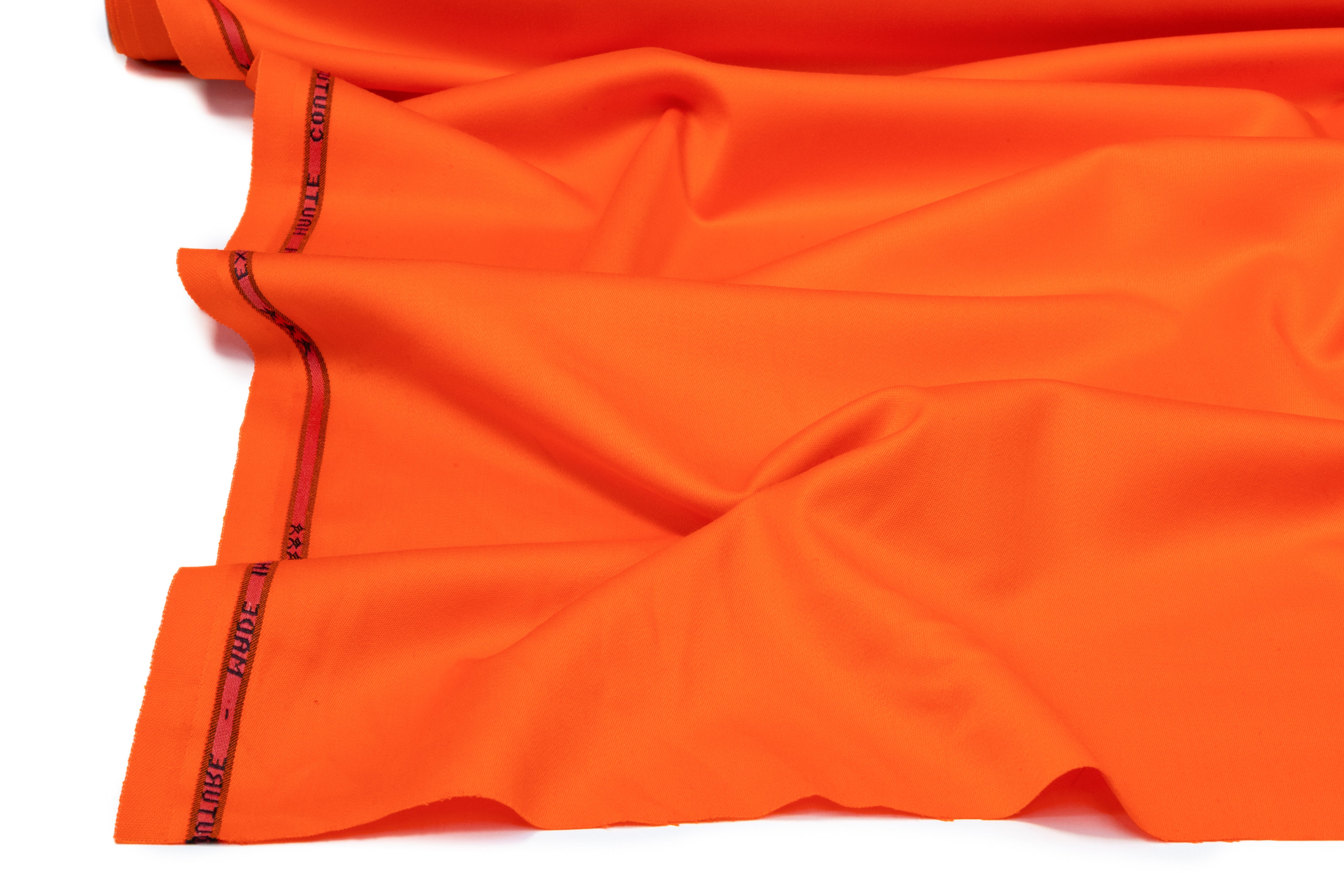 Italian Wool Satin Faille Suiting - Orange