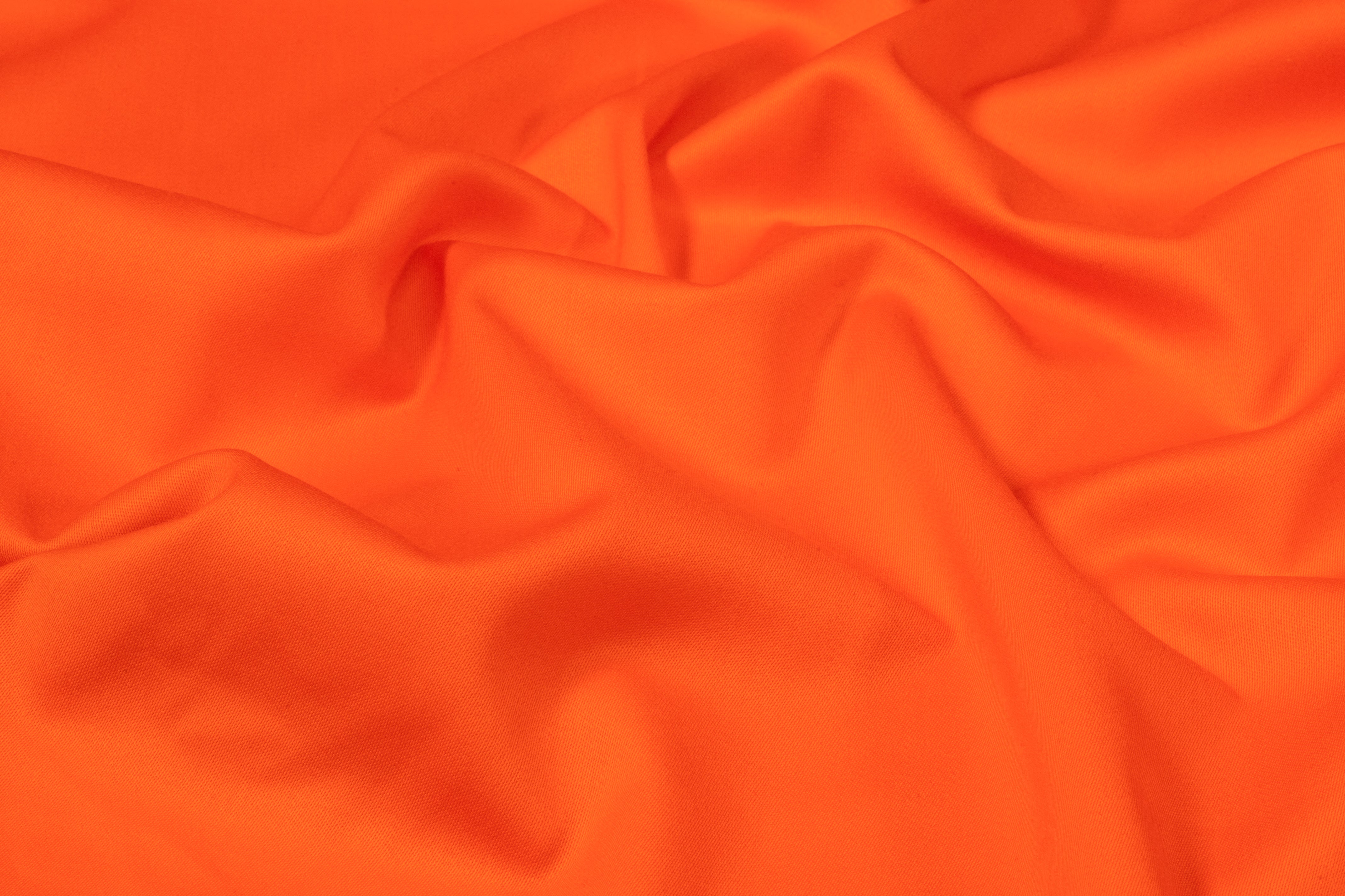 Italian Wool Satin Faille Suiting - Orange