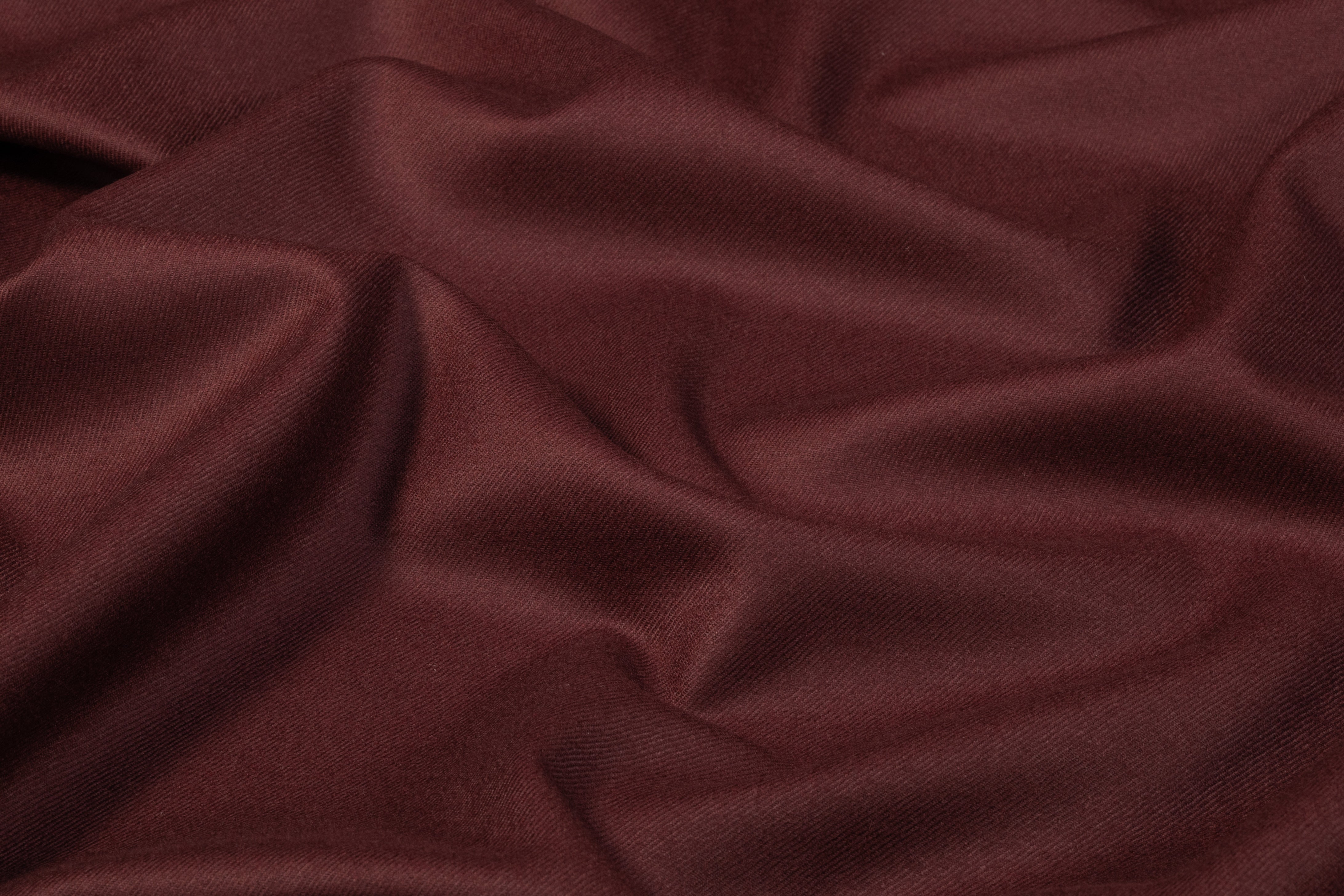 Italian Wool Twill Flannel - Burgundy