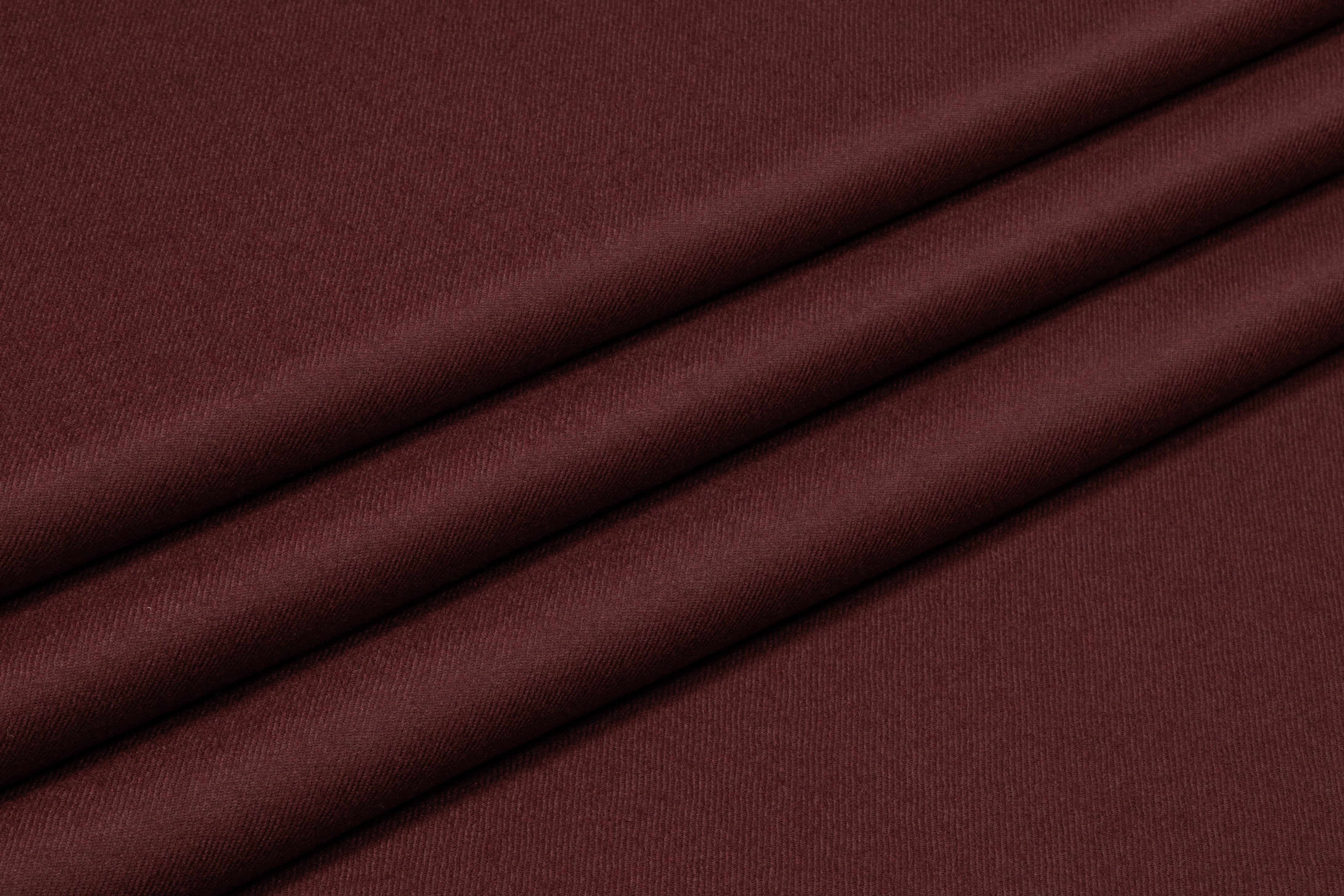Italian Wool Twill Flannel - Burgundy