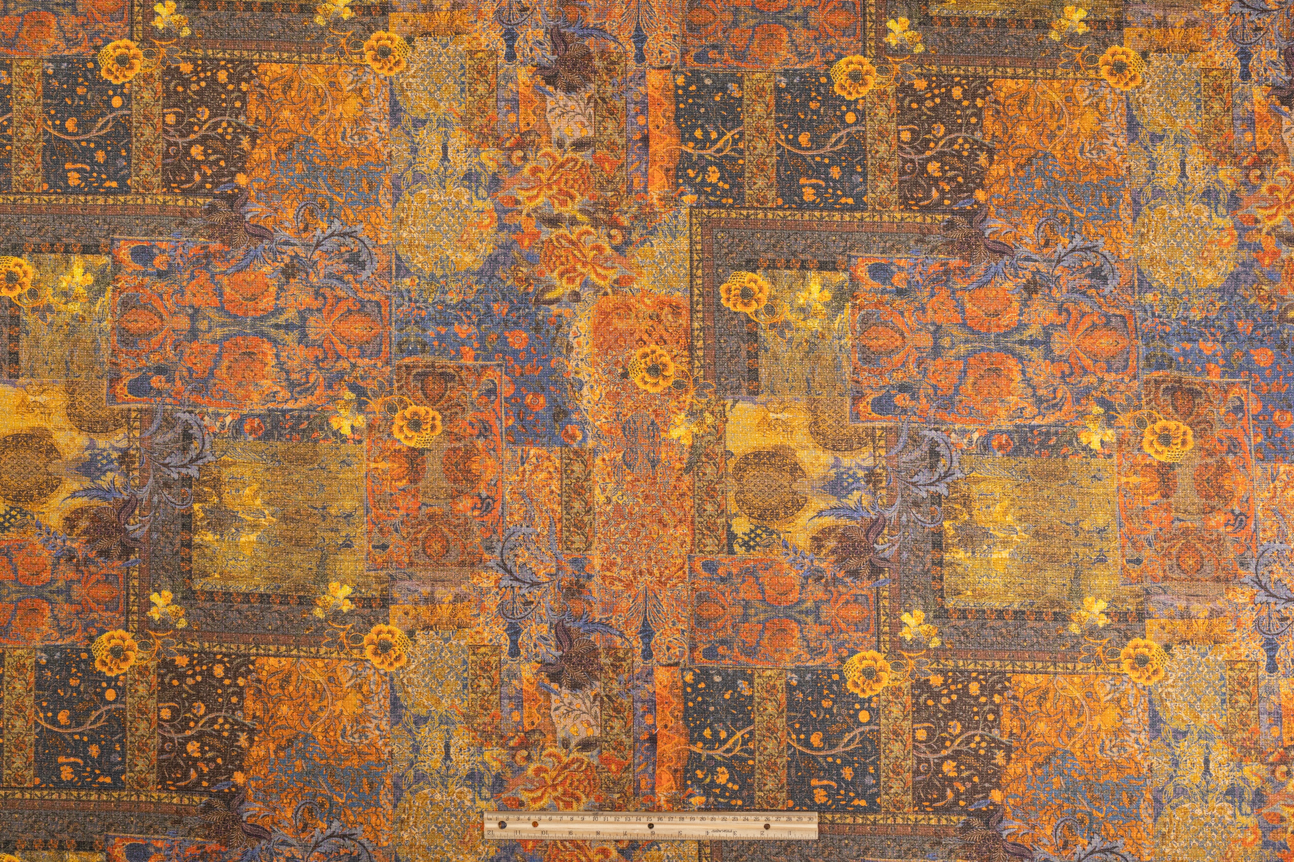 Printed Italian Viscose Tweed - Multicolor