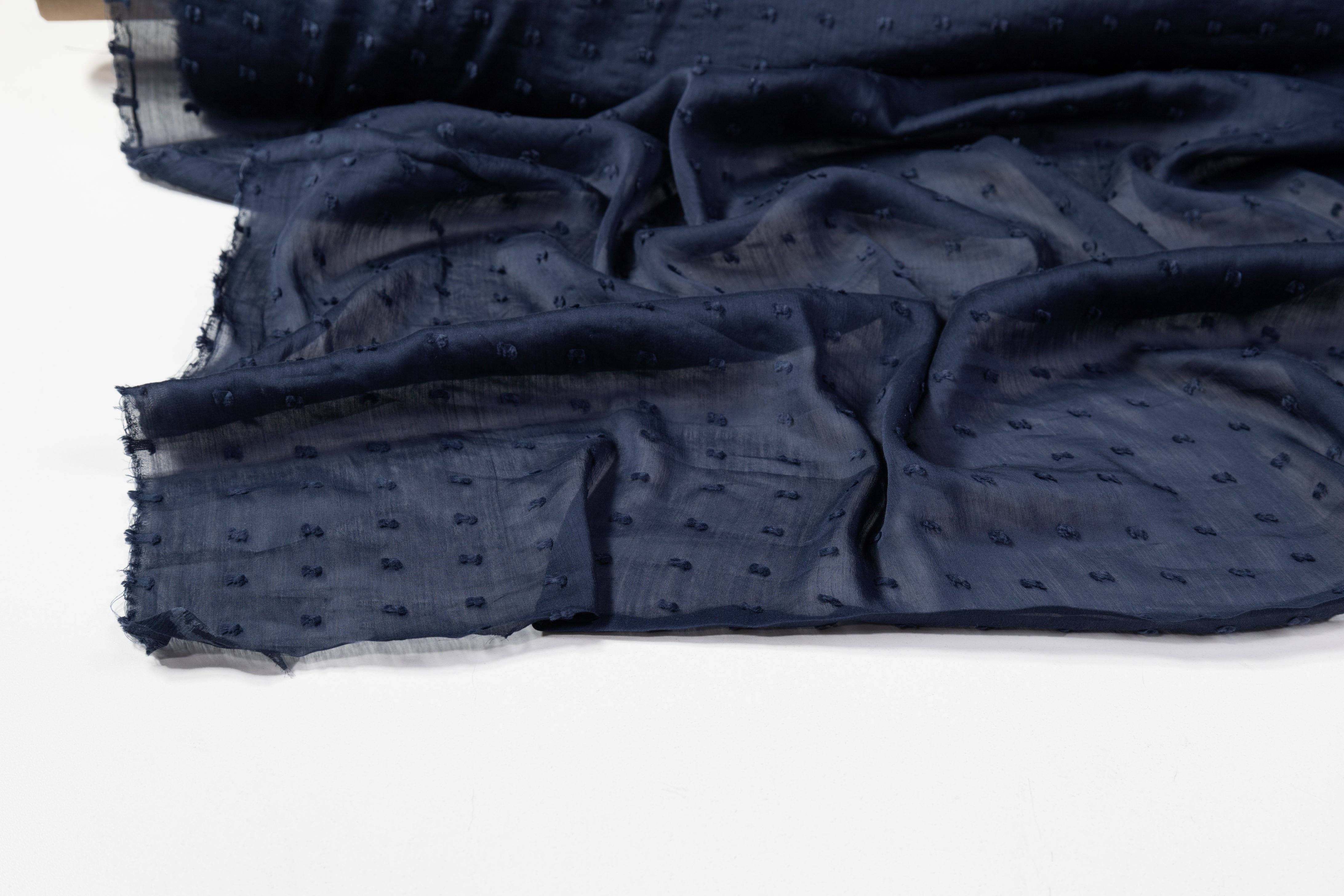 Swiss Dot Cotton Voile - Blue