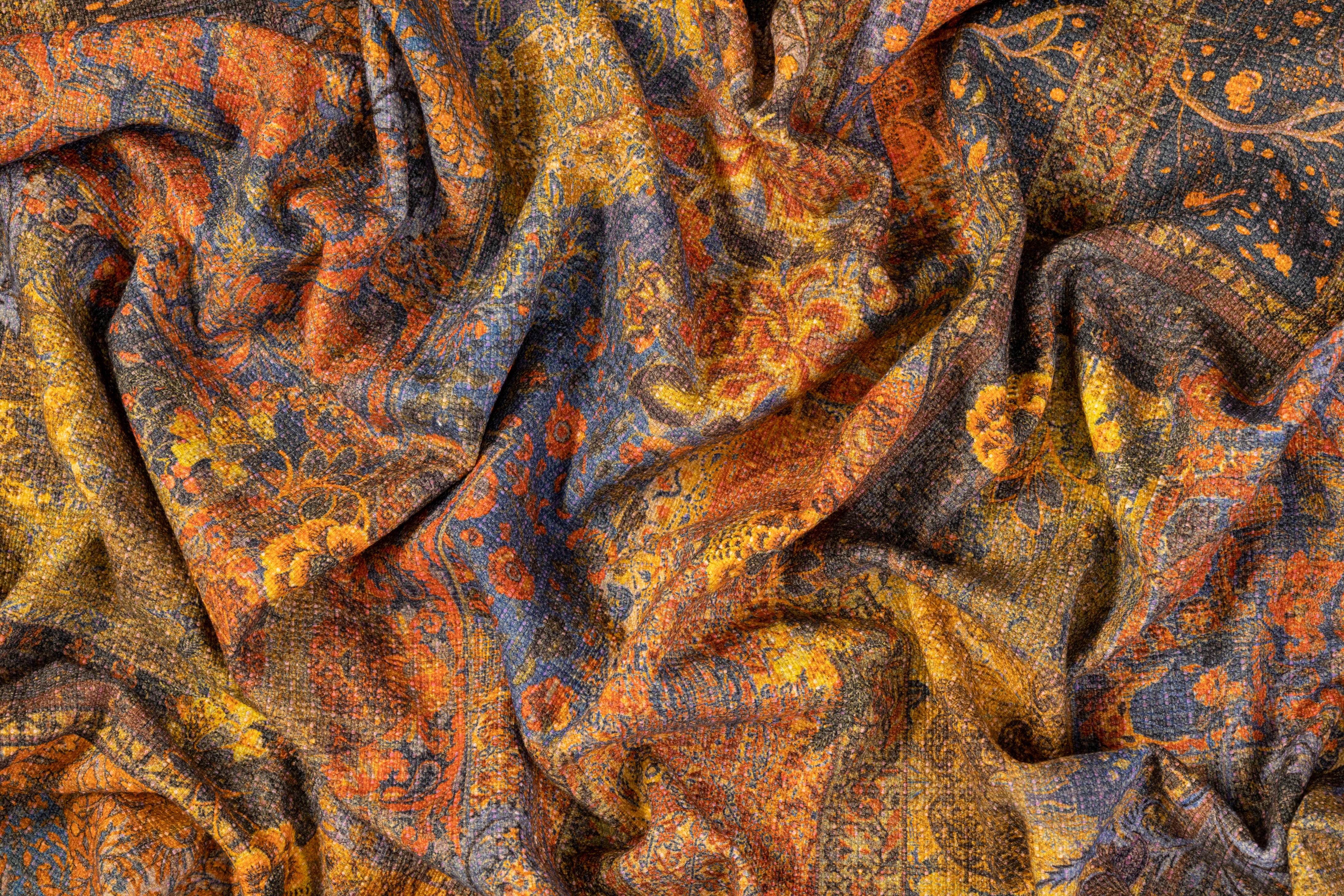 Printed Italian Viscose Tweed - Multicolor