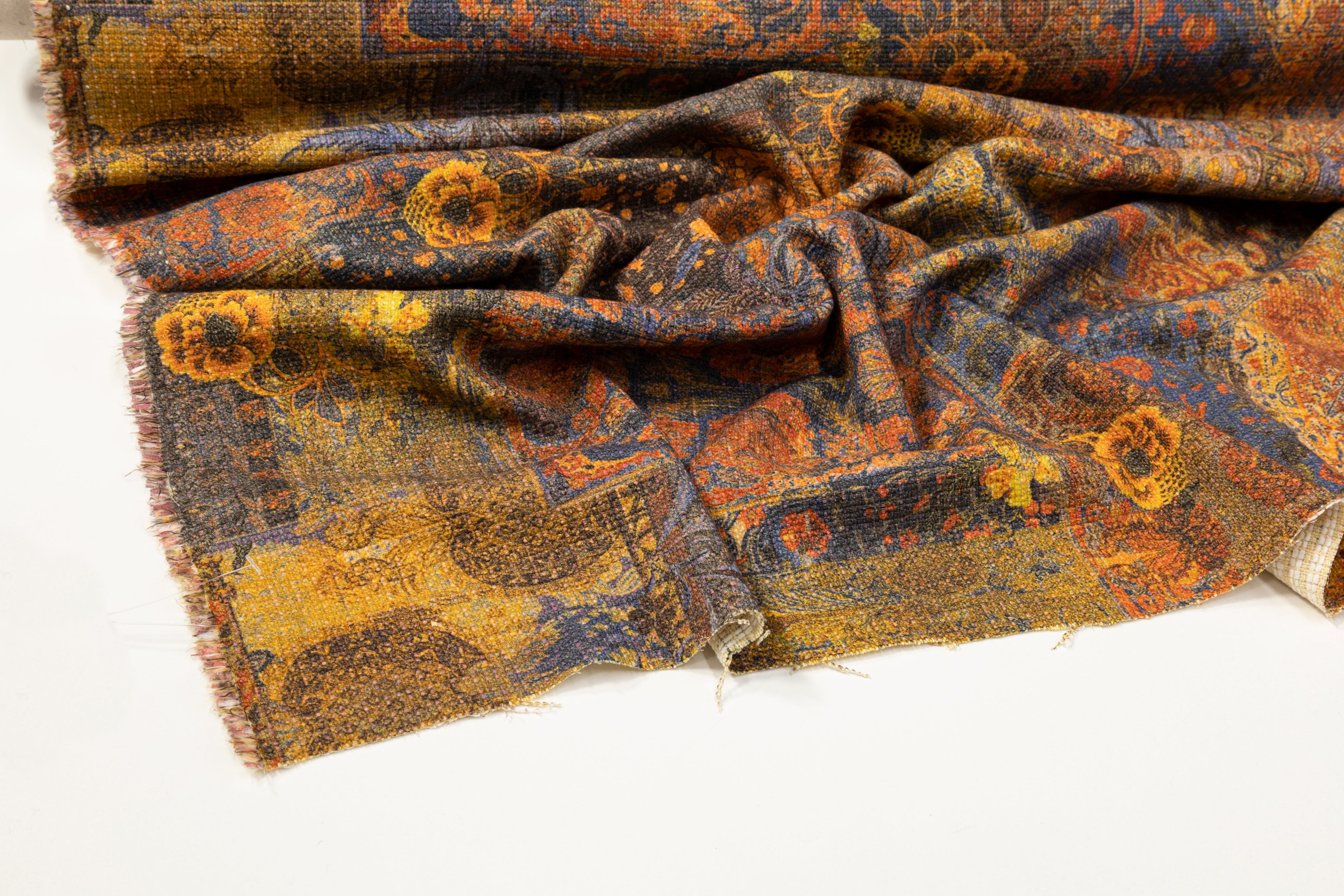 Printed Italian Viscose Tweed - Multicolor