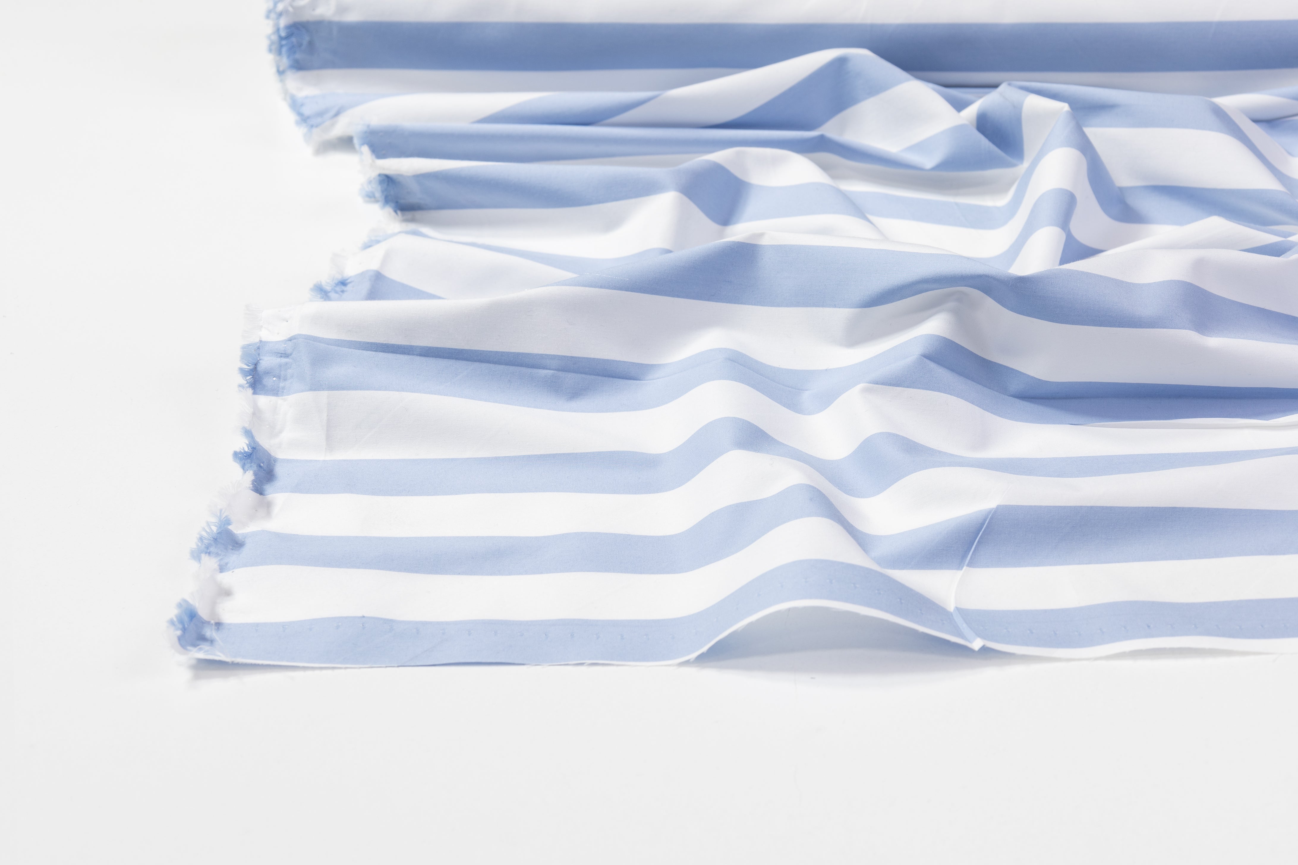 Striped Cotton Shirting - Blue / White