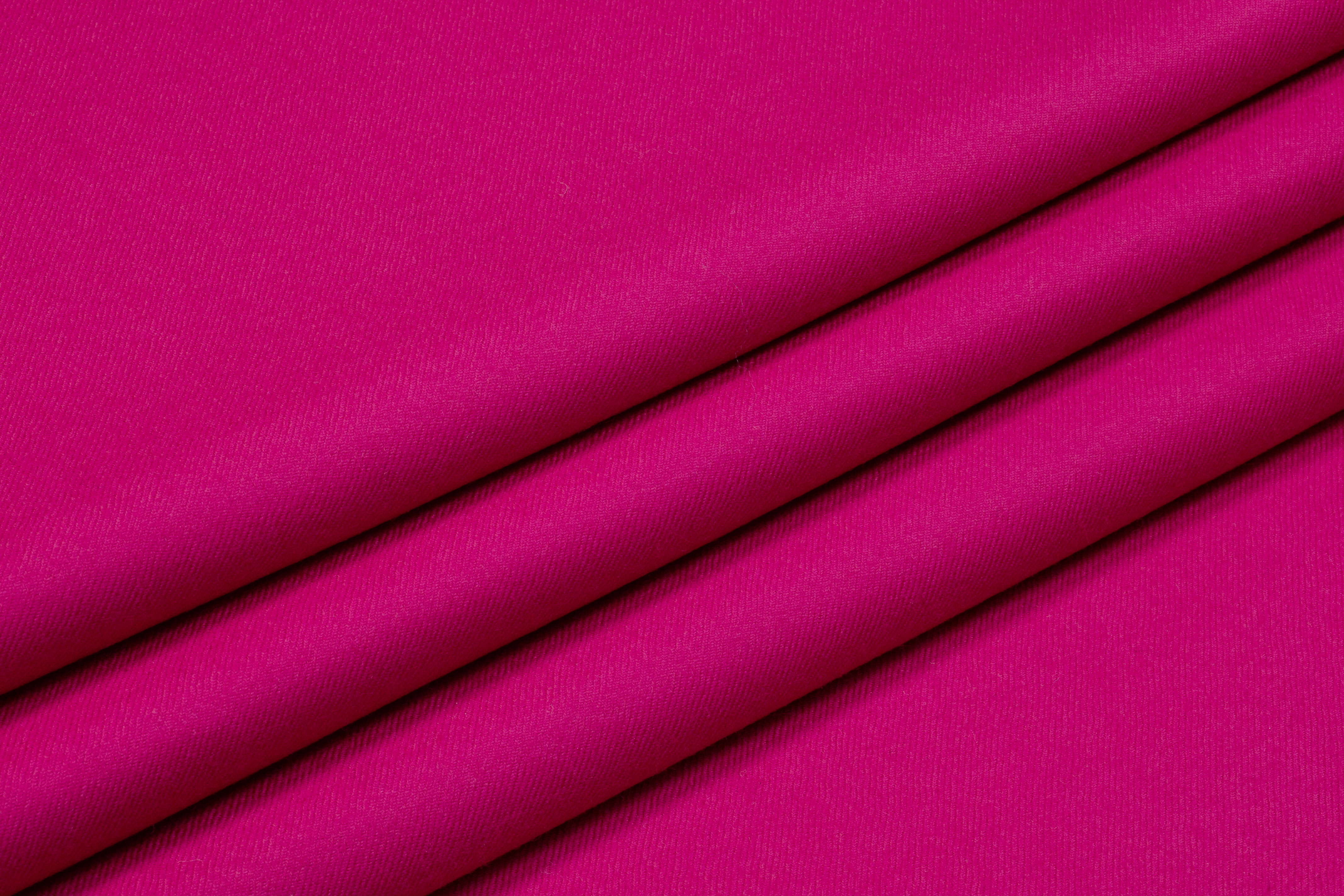 Italian Wool Twill Flannel - Magenta