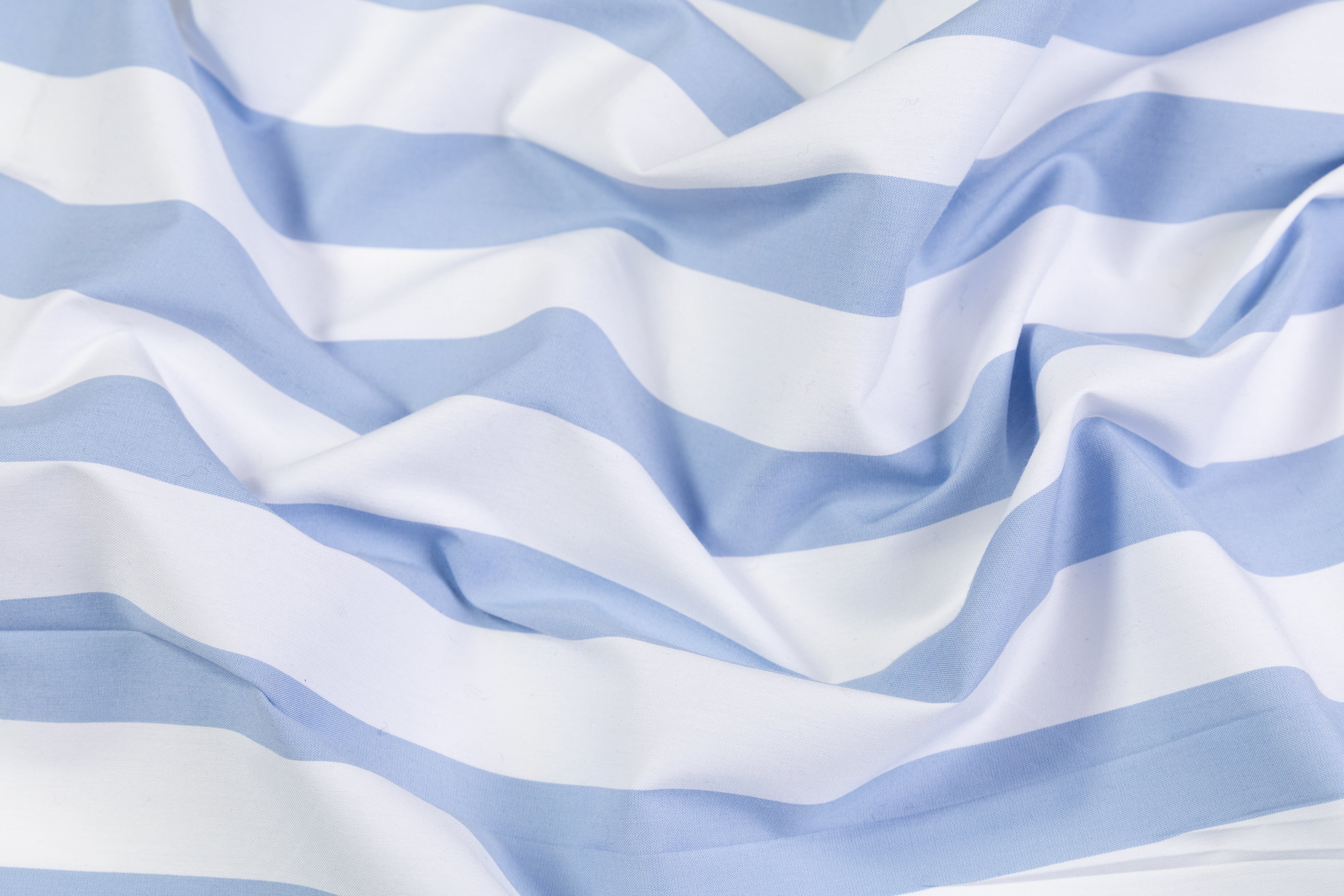 Striped Cotton Shirting - Blue / White