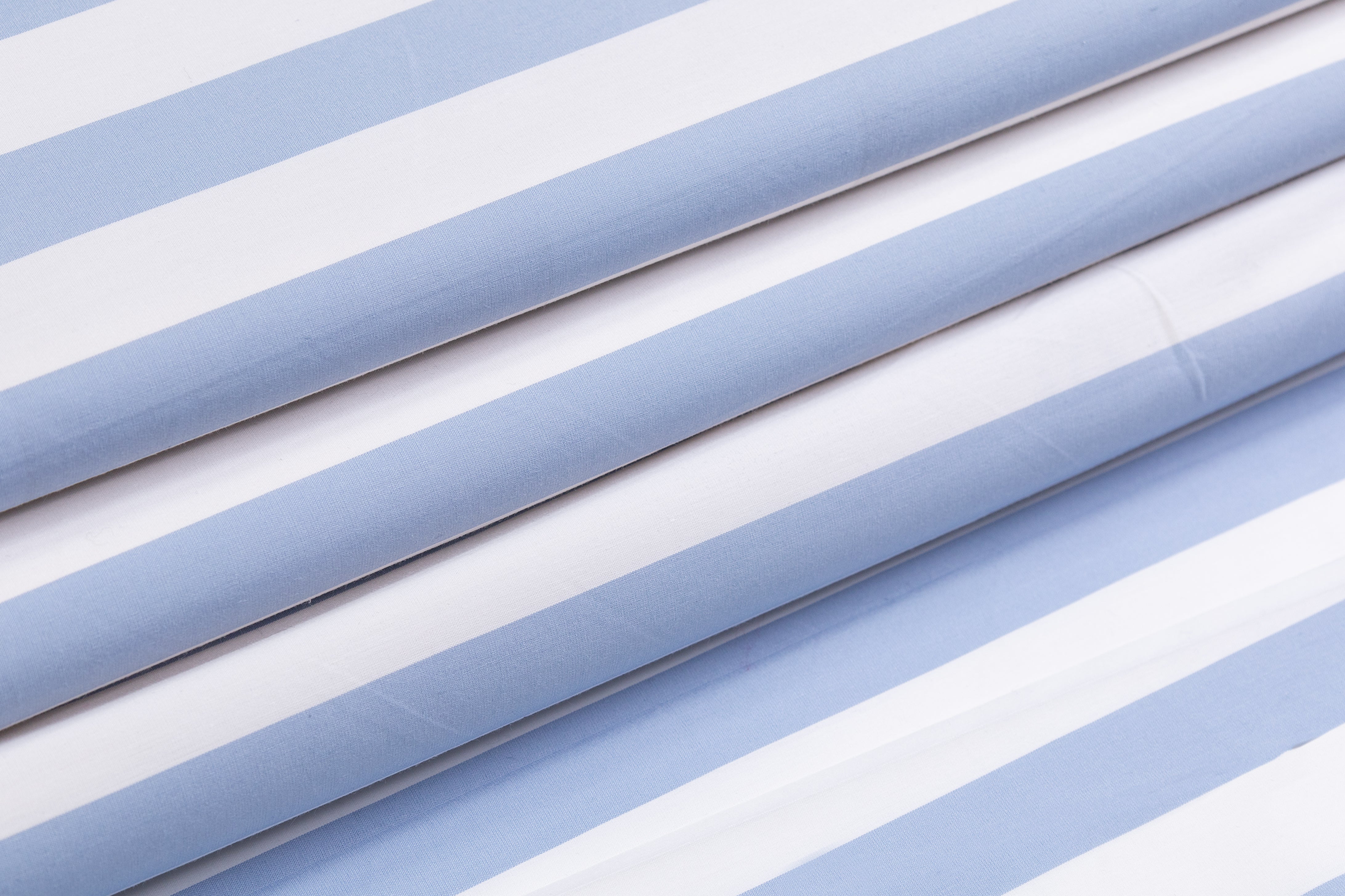 Striped Cotton Shirting - Blue / White