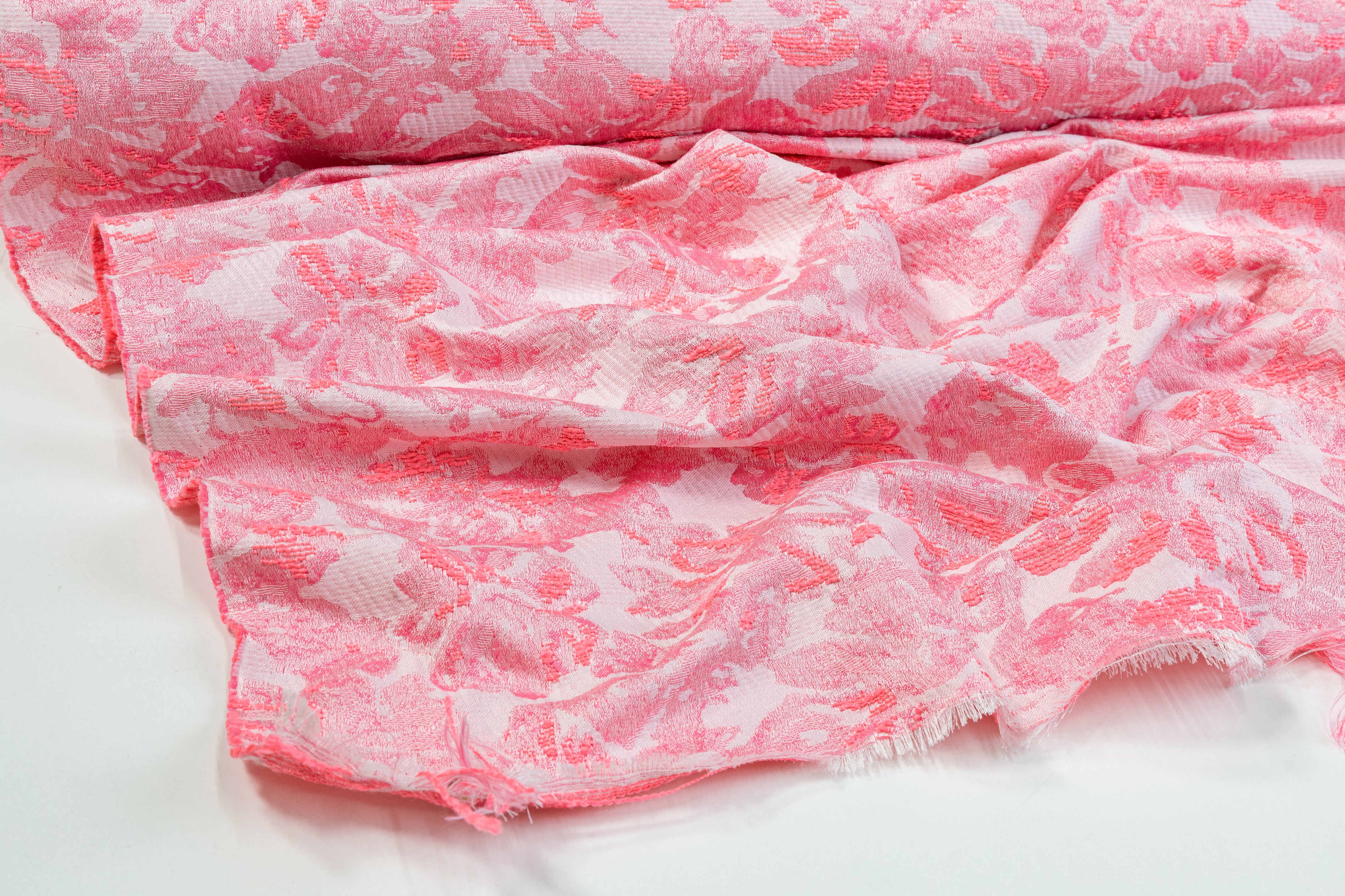 Abstract Floral Brocade - Pink