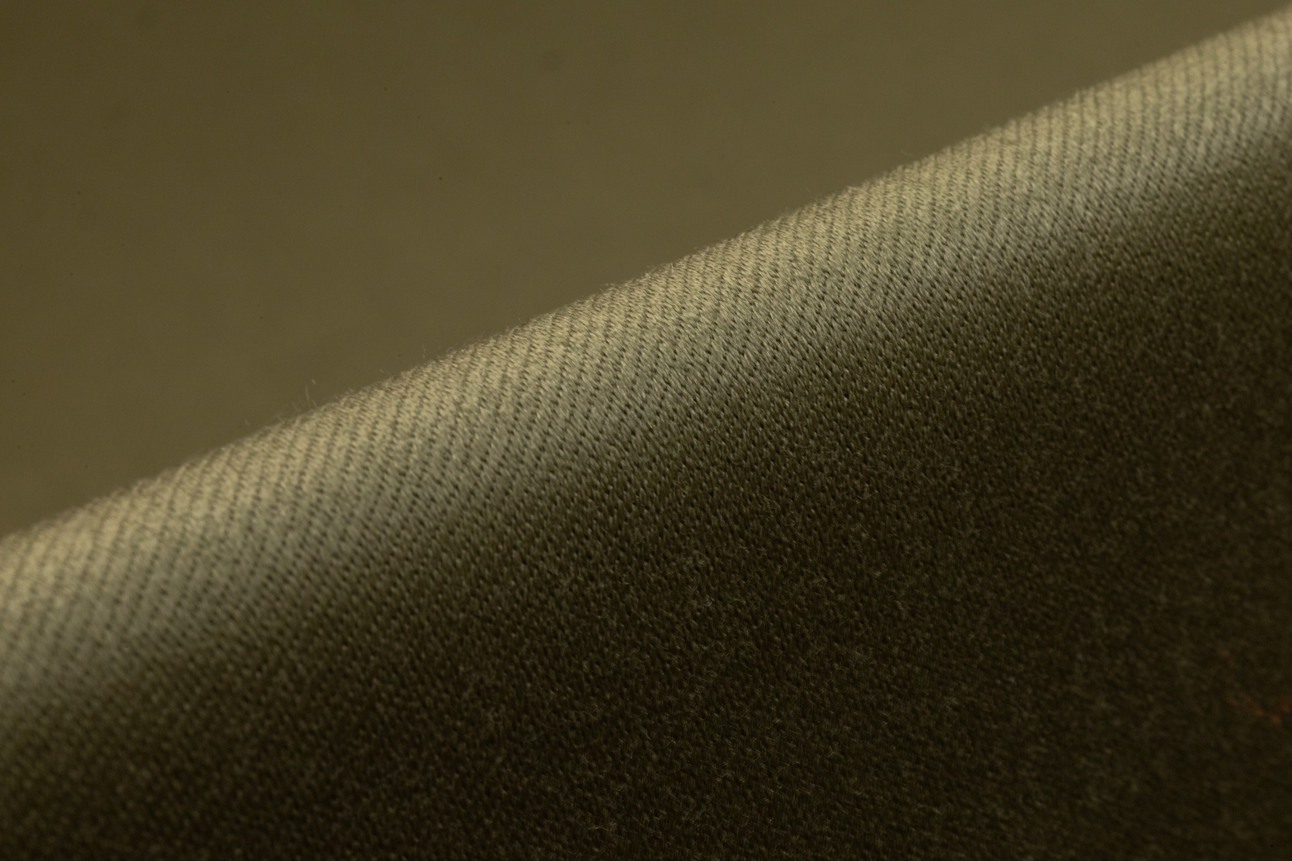 Italian Satin Faille Wool Suiting - Olive Green