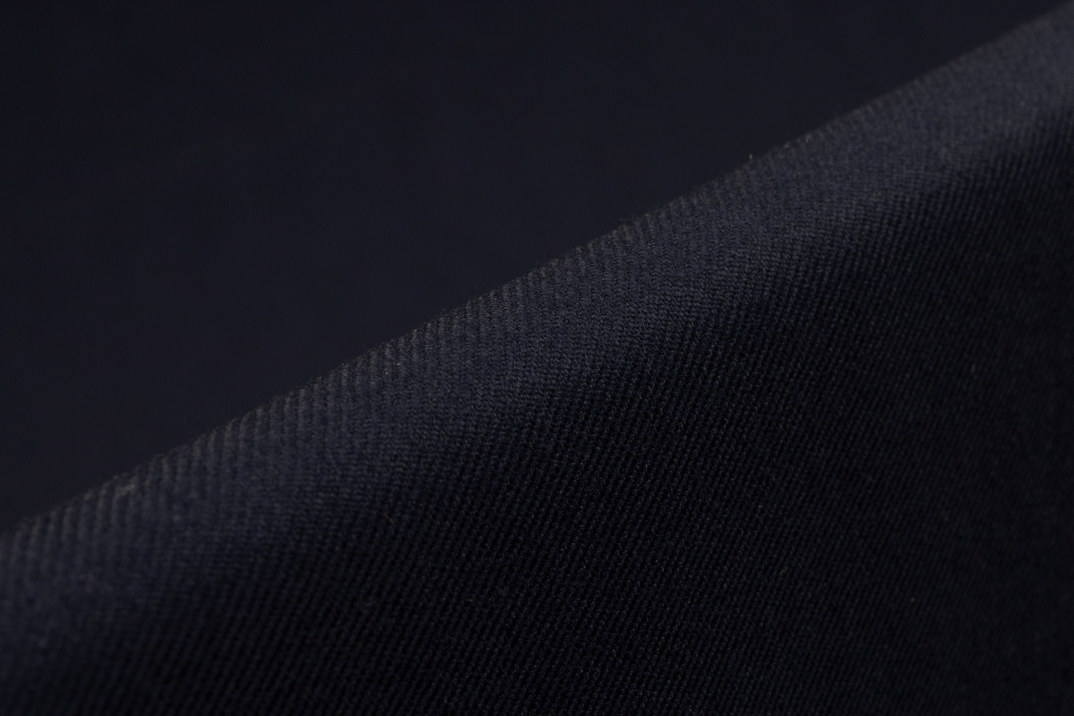 English Wool Gabardine Suiting - Navy Blue
