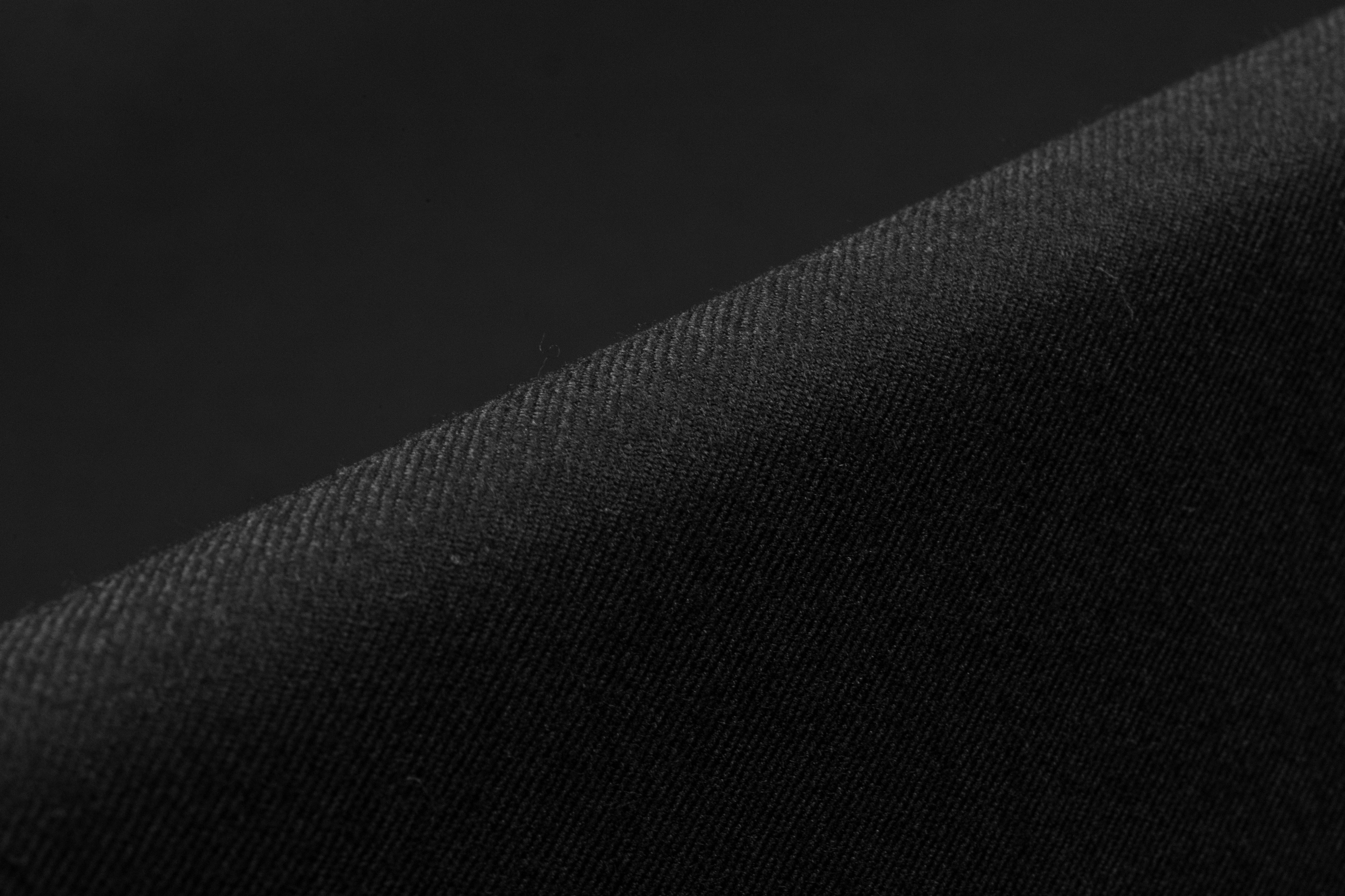 Super 130s English Merino Wool Flannel Suiting - Black