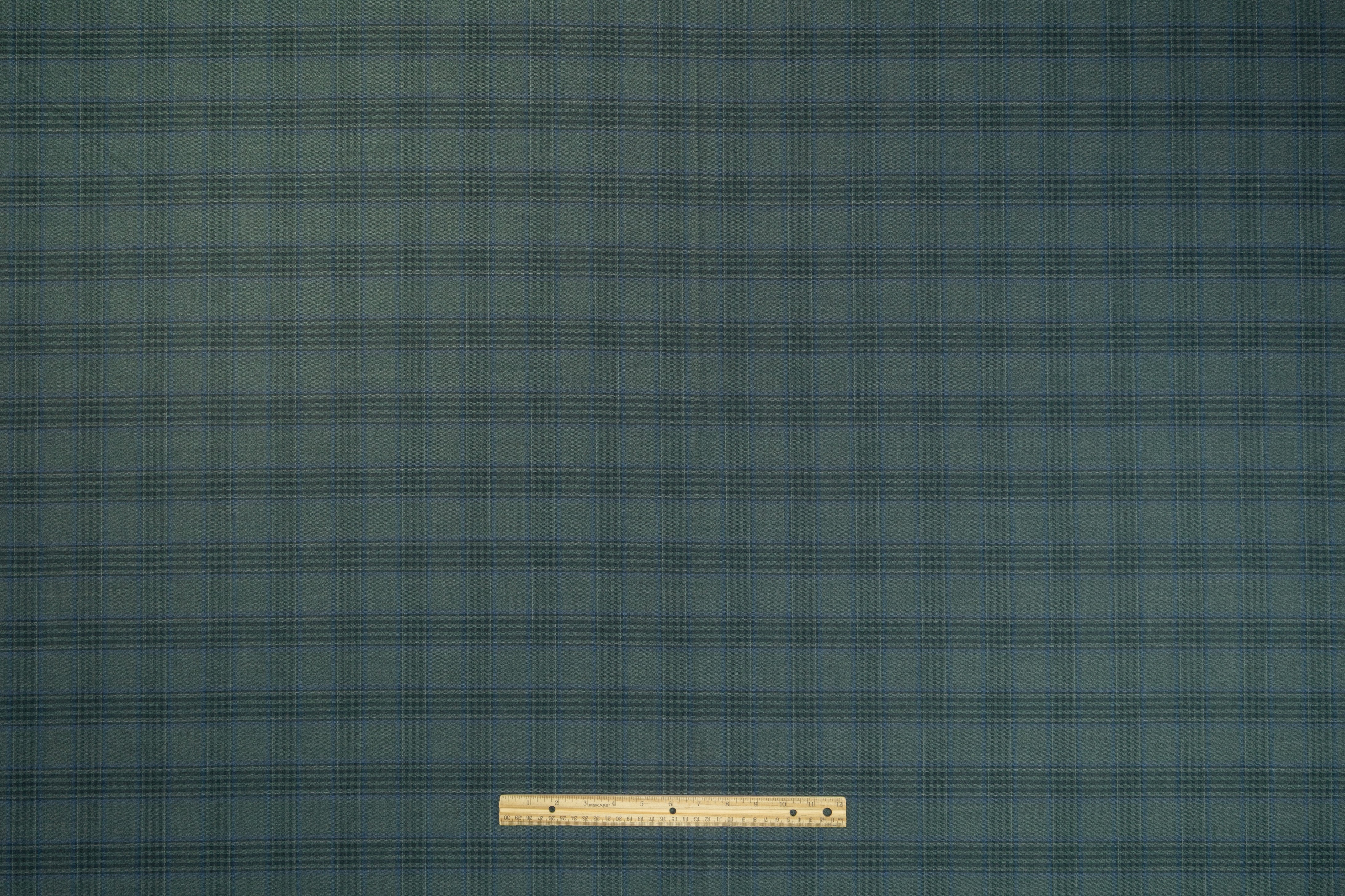 Superfine Italian Wool Cashmere Suiting - Petrol Green