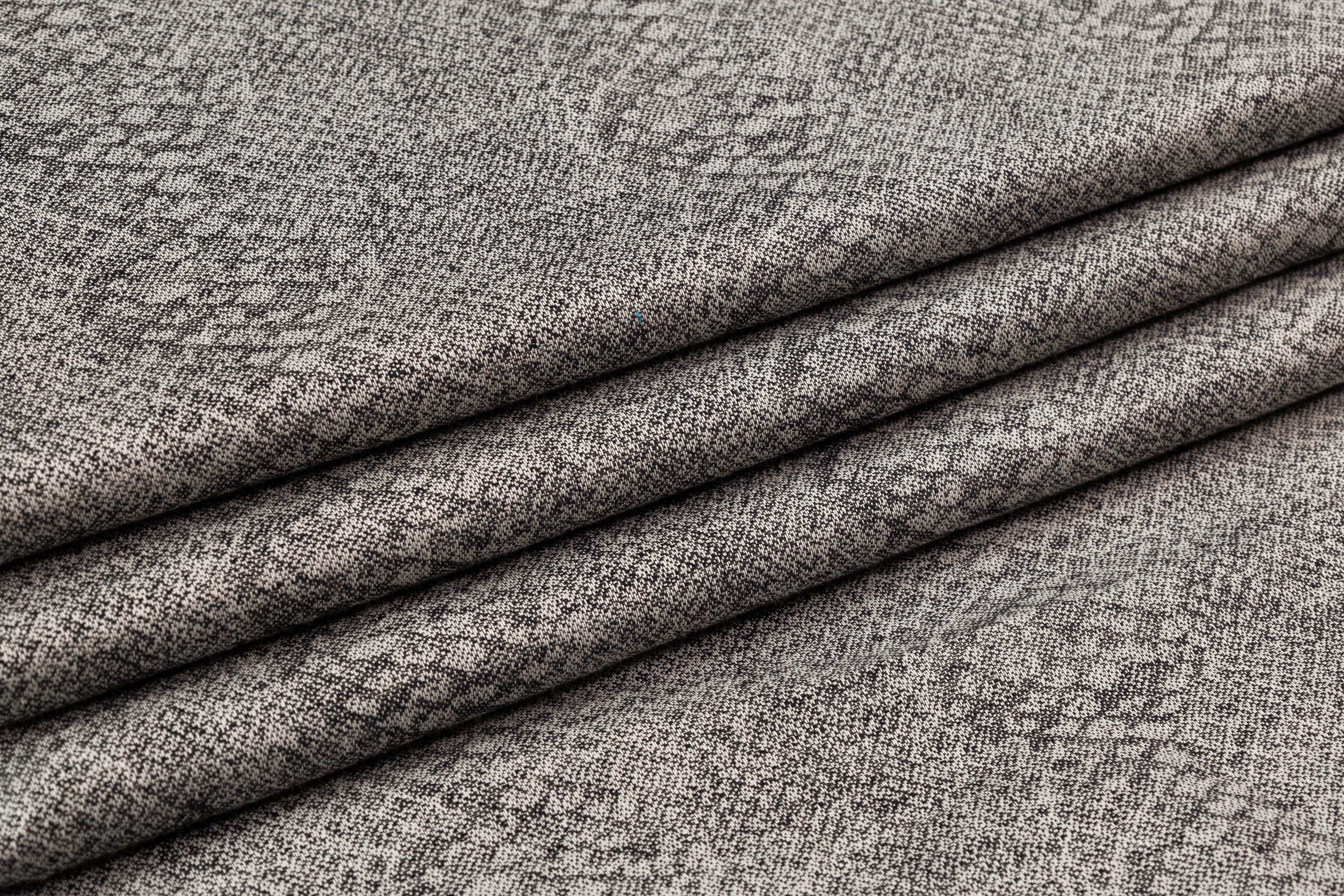Cotton Viscose Snake Skin Jacquard - Gray