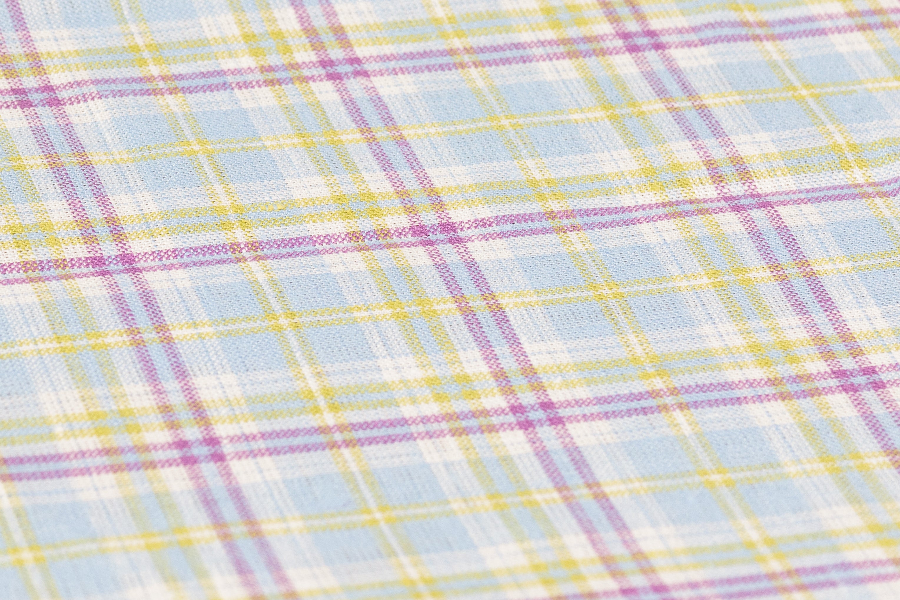 Plaid Italian Linen - Blue / Purple / Green