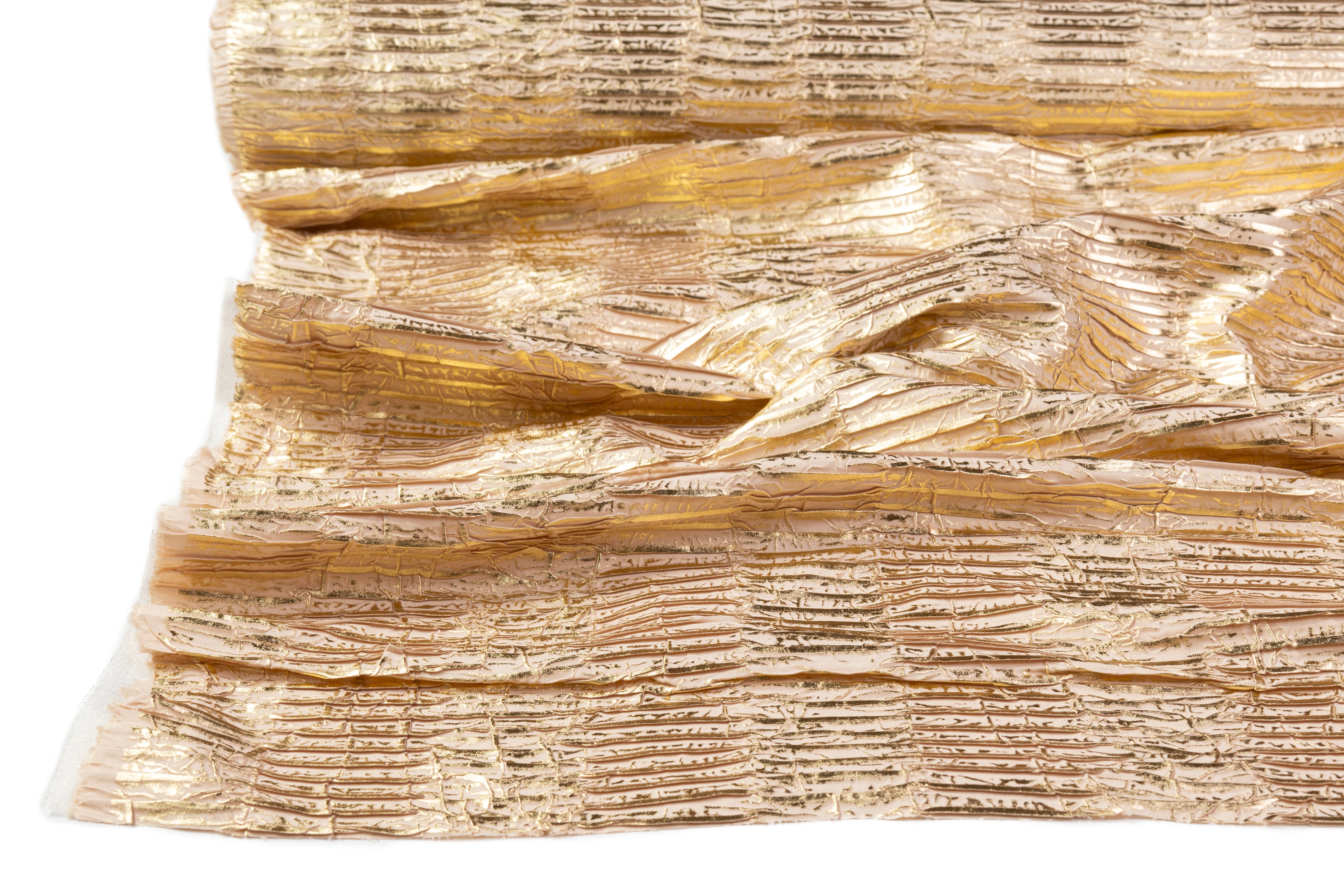 Laminated Pleated Italian Novelty - Gold