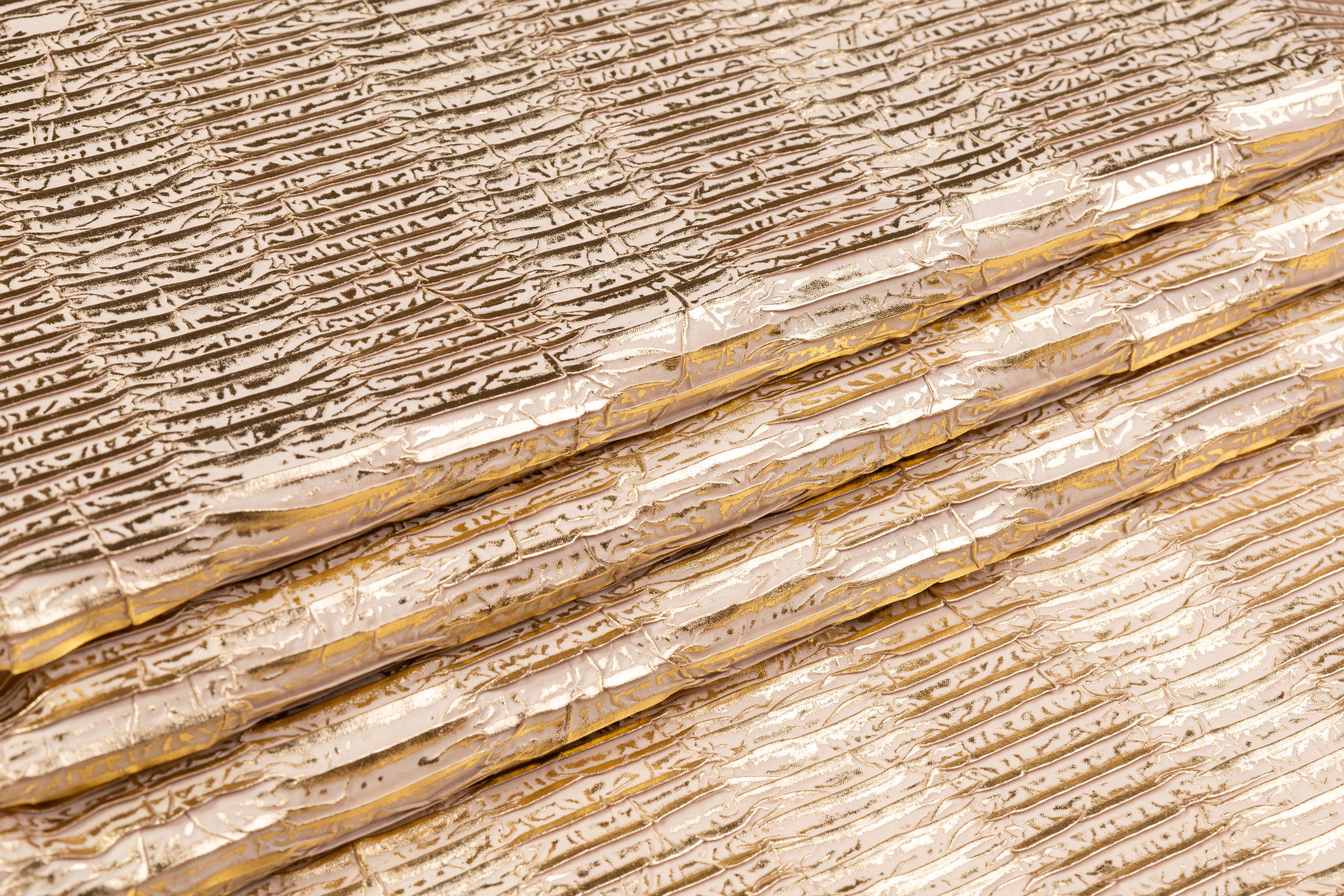 Laminated Pleated Italian Novelty - Gold
