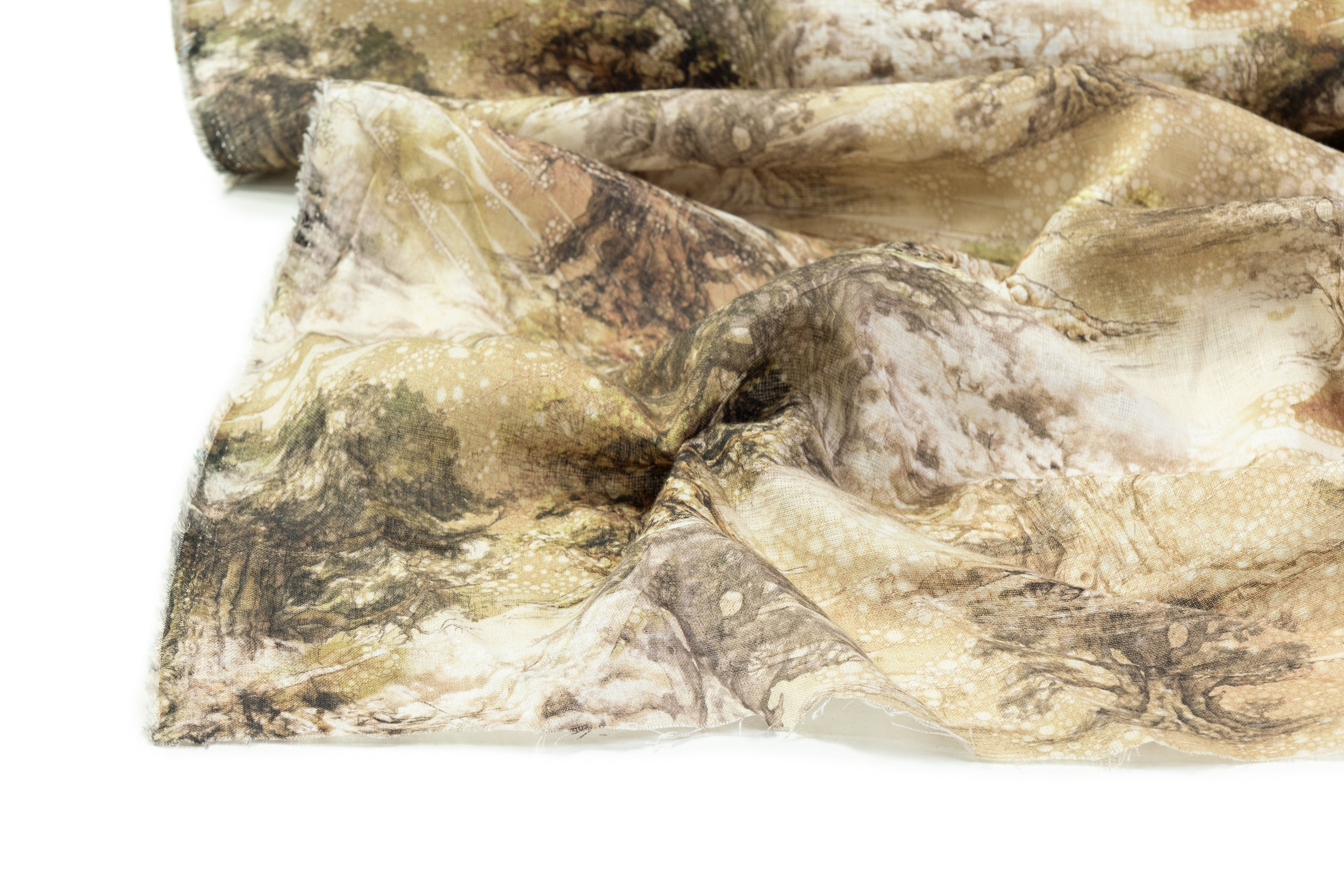 Mystic Forest Linen - Khaki