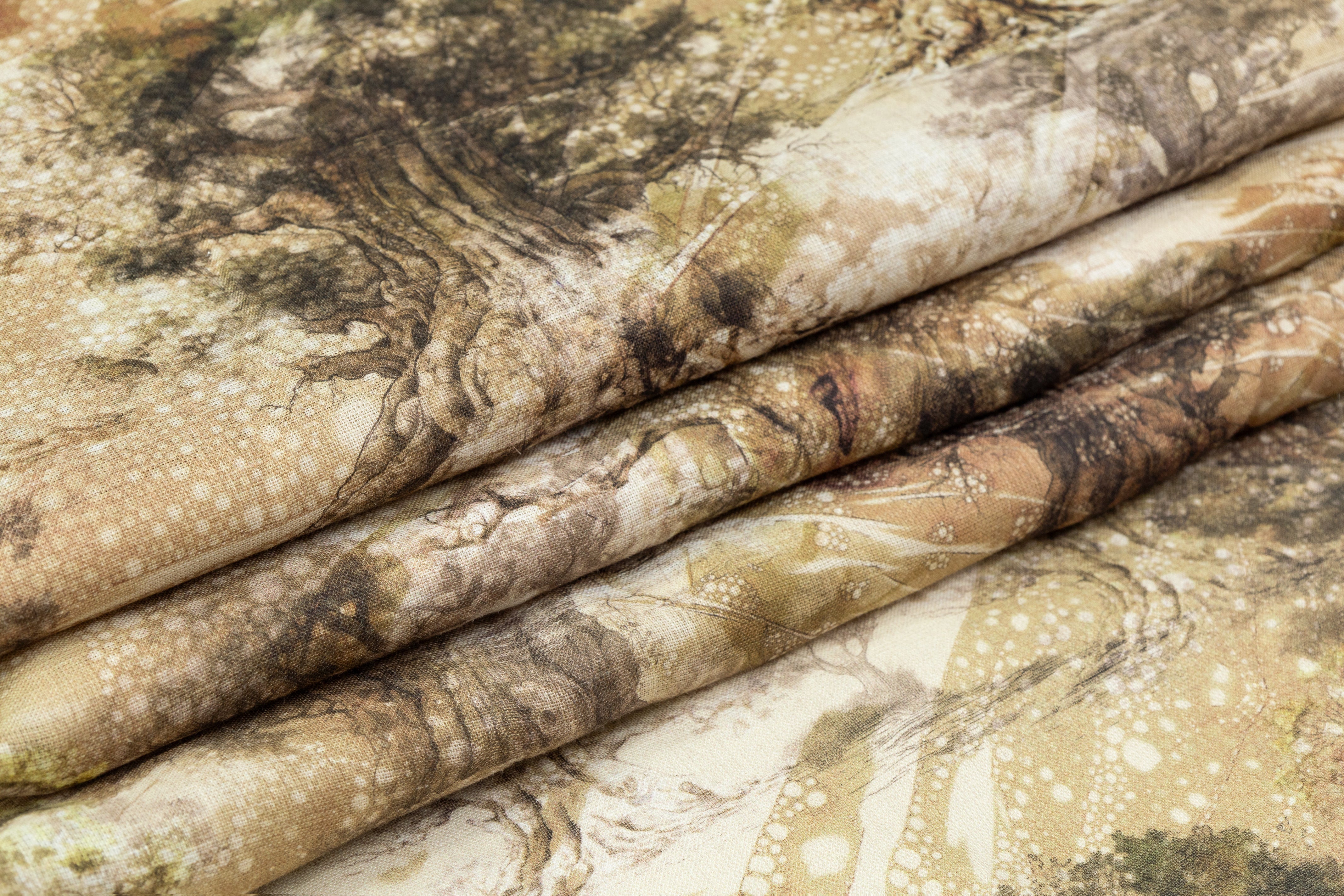 Mystic Forest Linen - Khaki