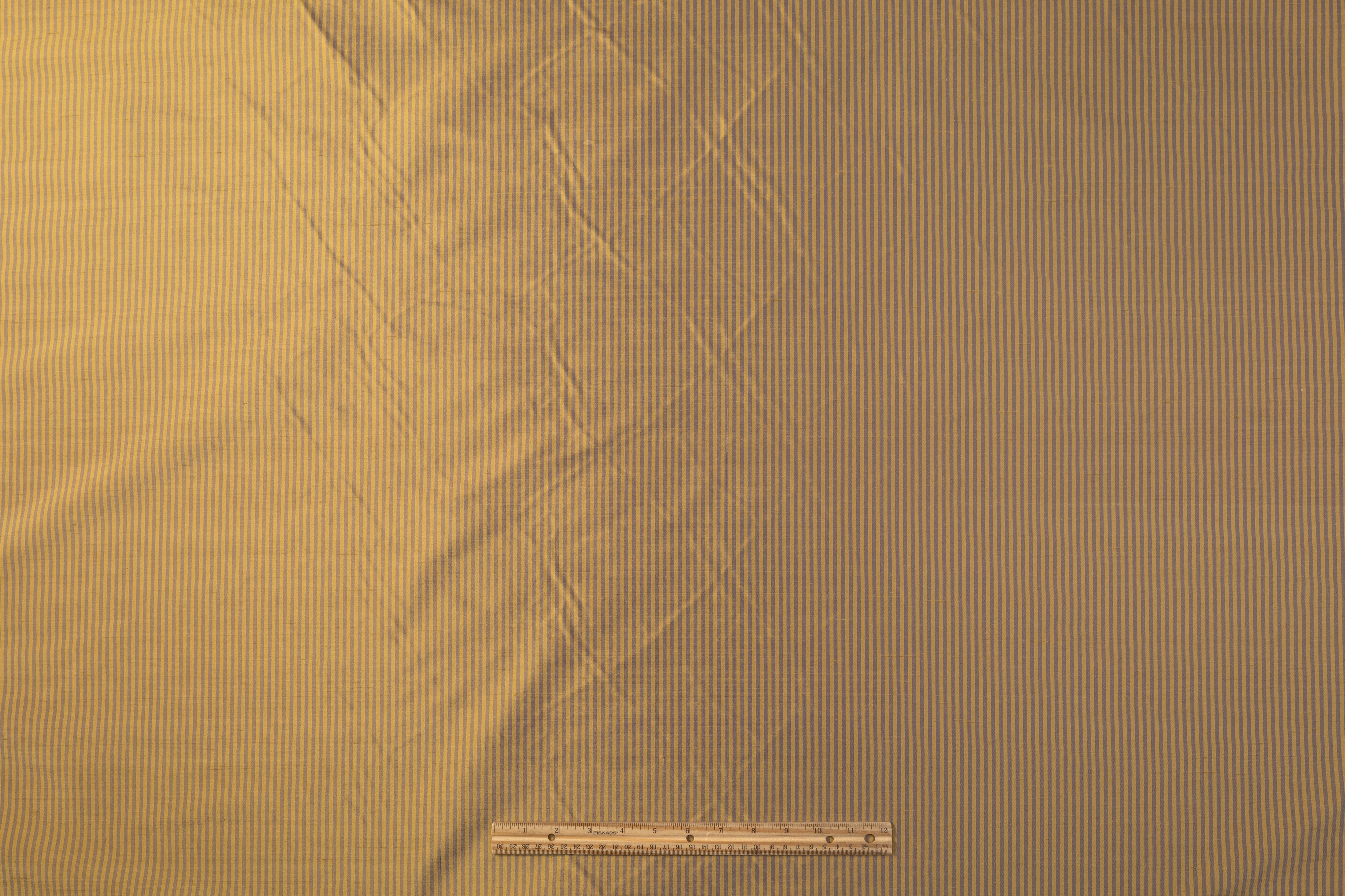Striped Silk Shantung - Gold / Purple