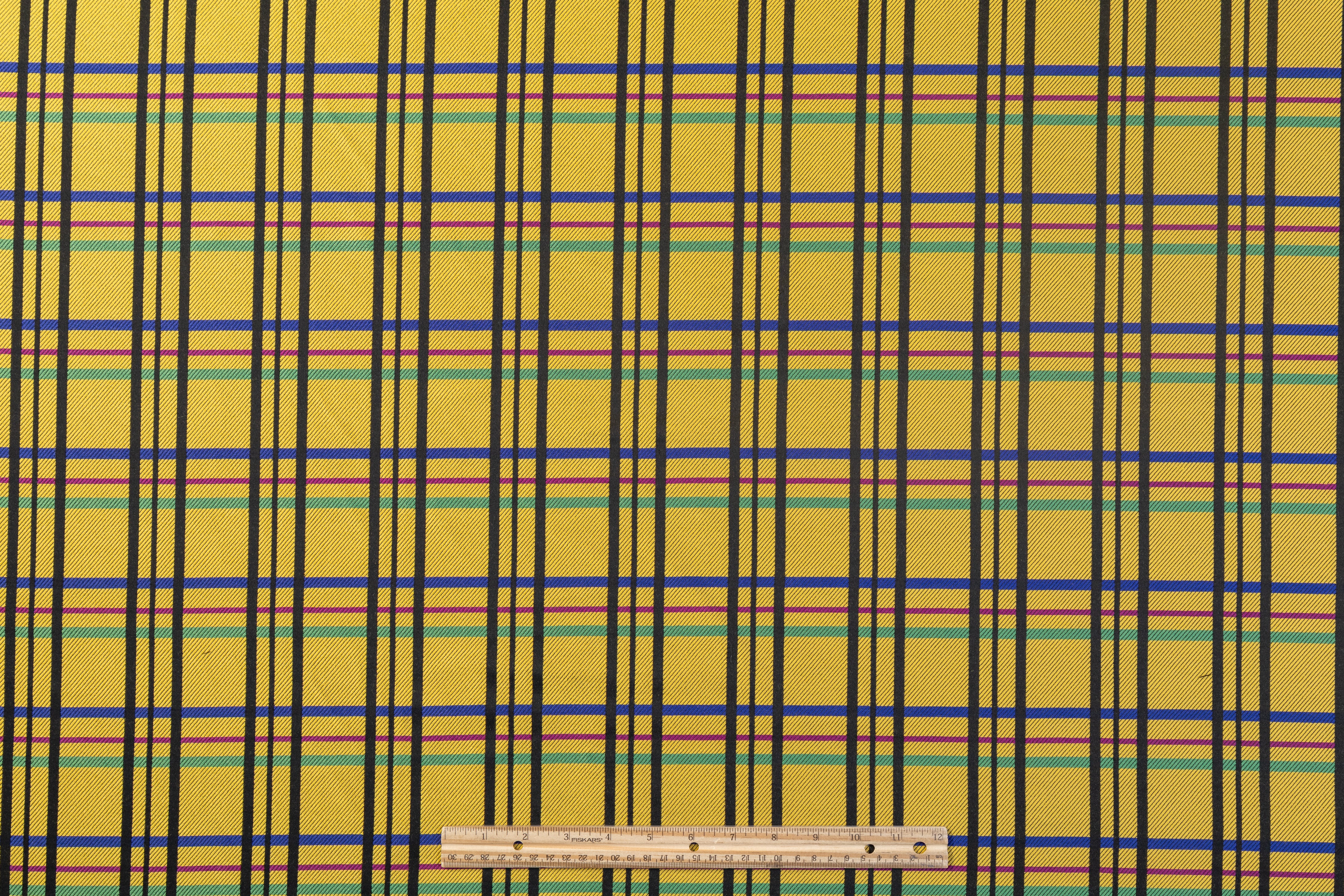 Plaid Italian Wool Blend Suiting - Yellow