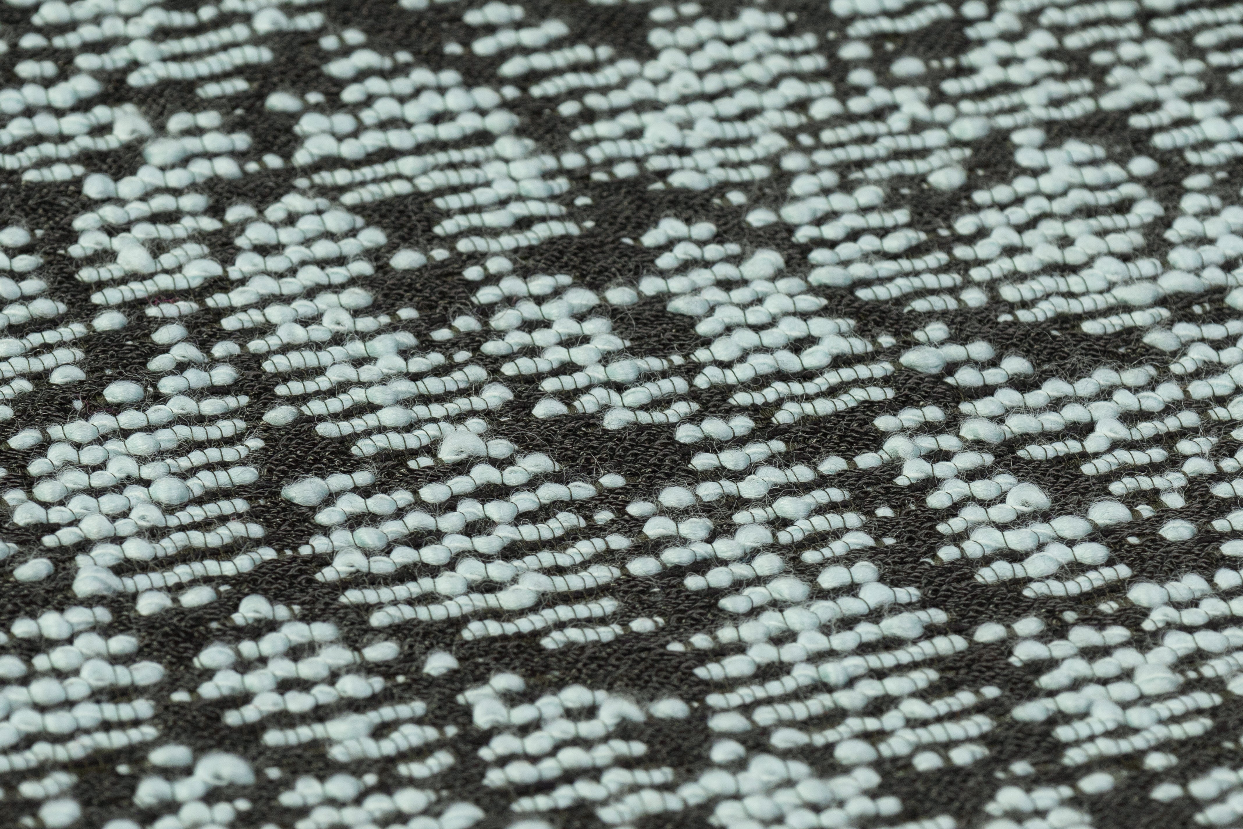 Double Faced Novelty Italian Wool Blend Tweed - Blue / Dark Green