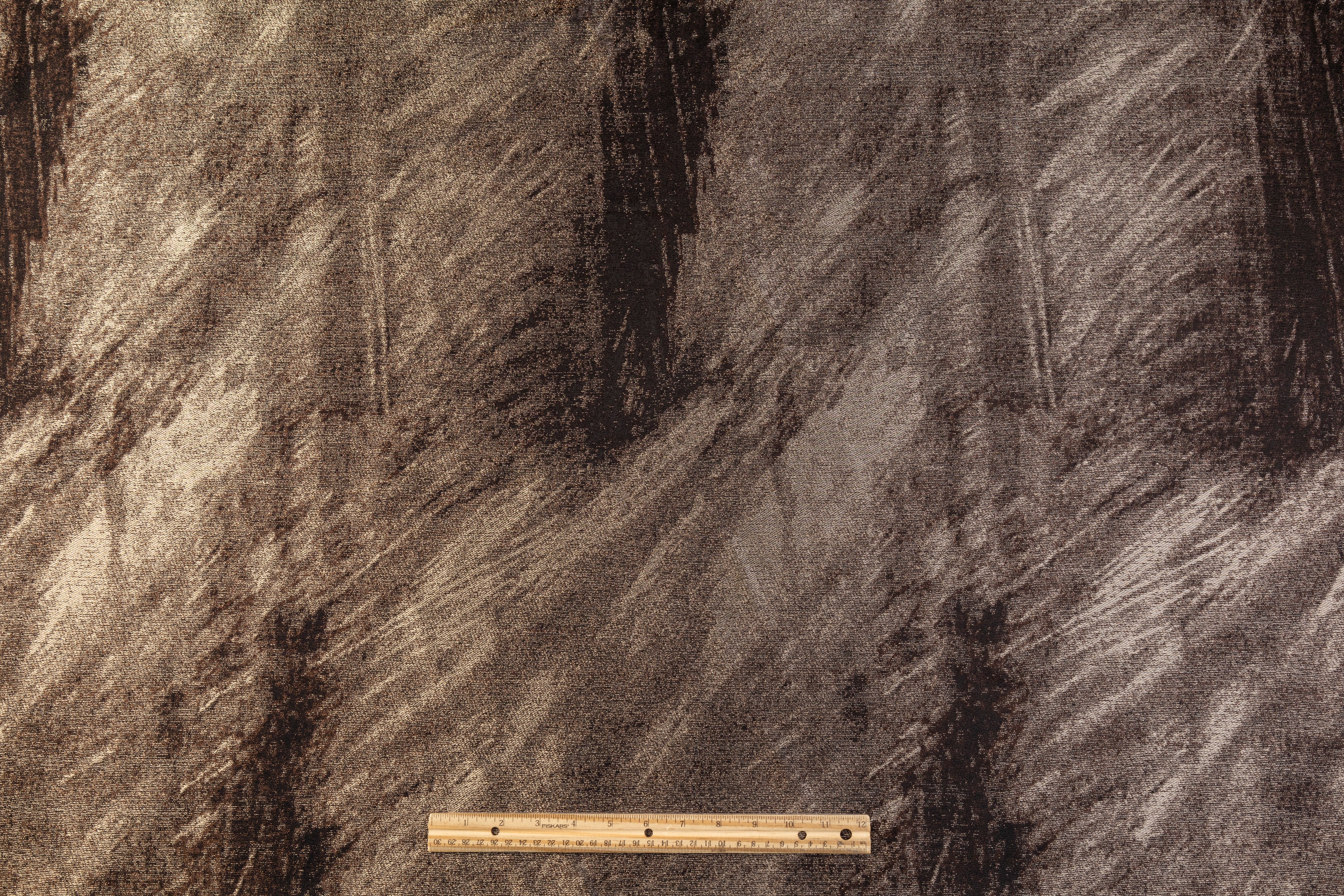 Abstract Silk Blend Jacquard - Brown