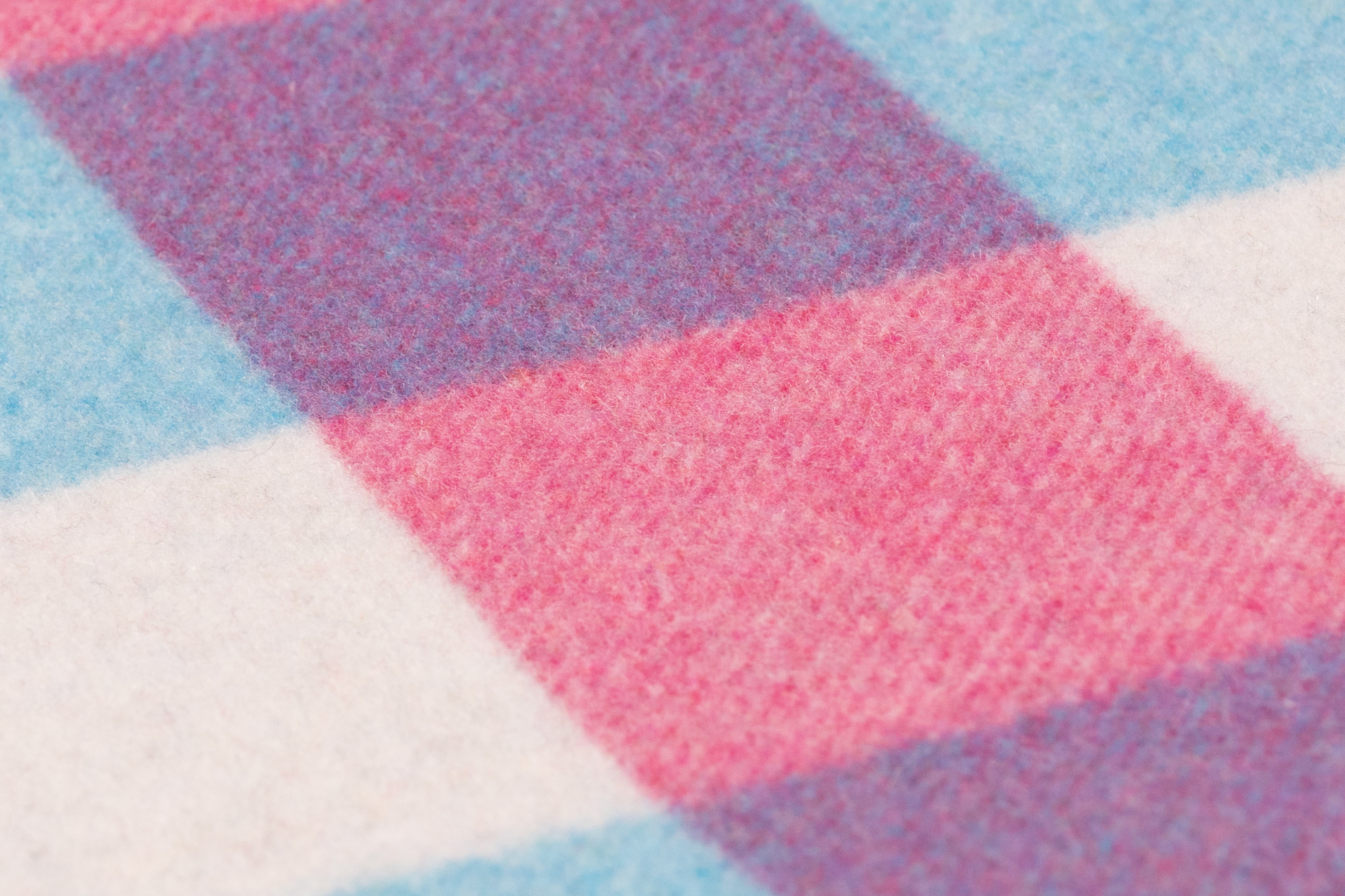 Double Faced Italian Wool Nylon Coating - Pink / Blue / white