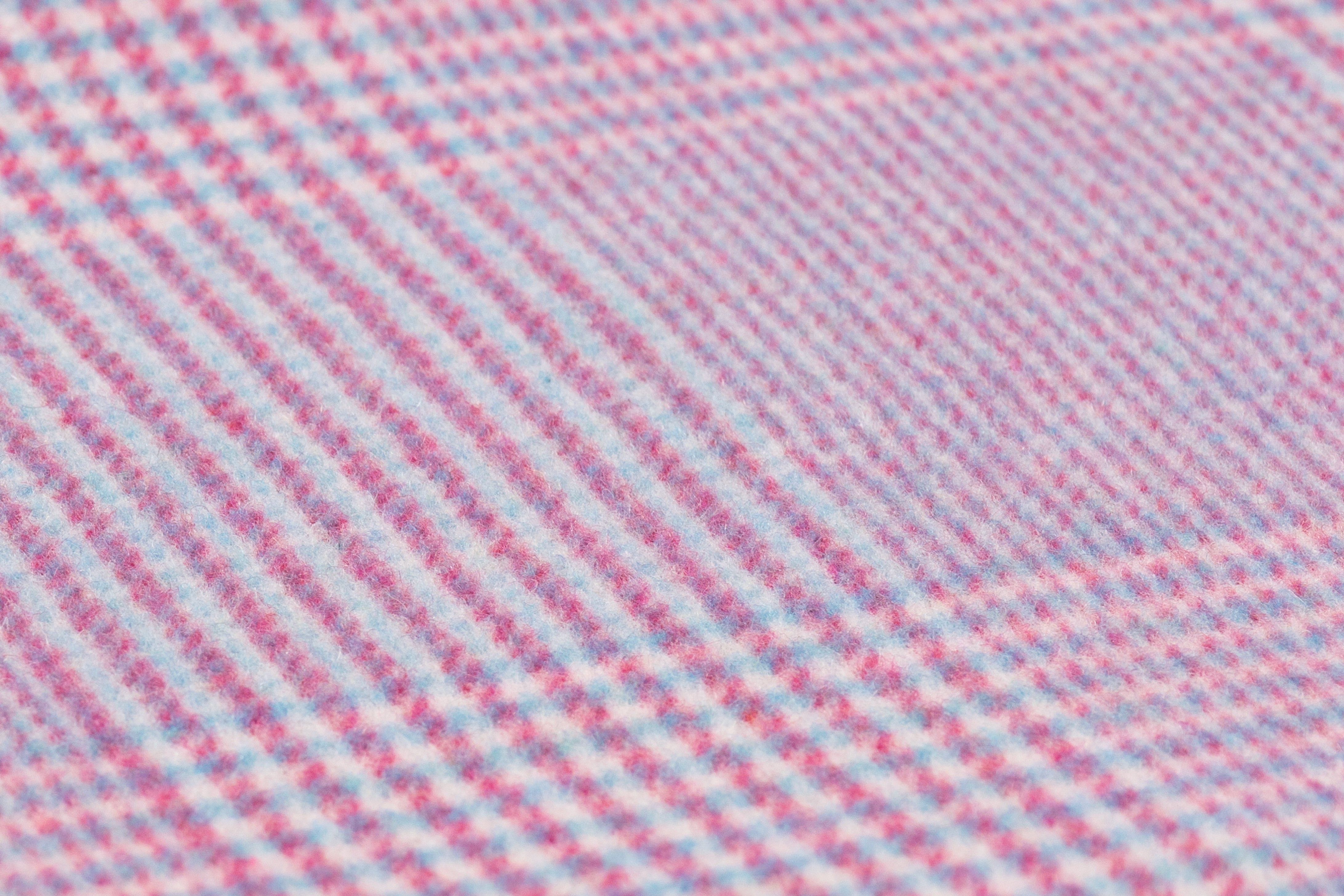 Double Faced Italian Wool Nylon Coating - Pink / Blue / white