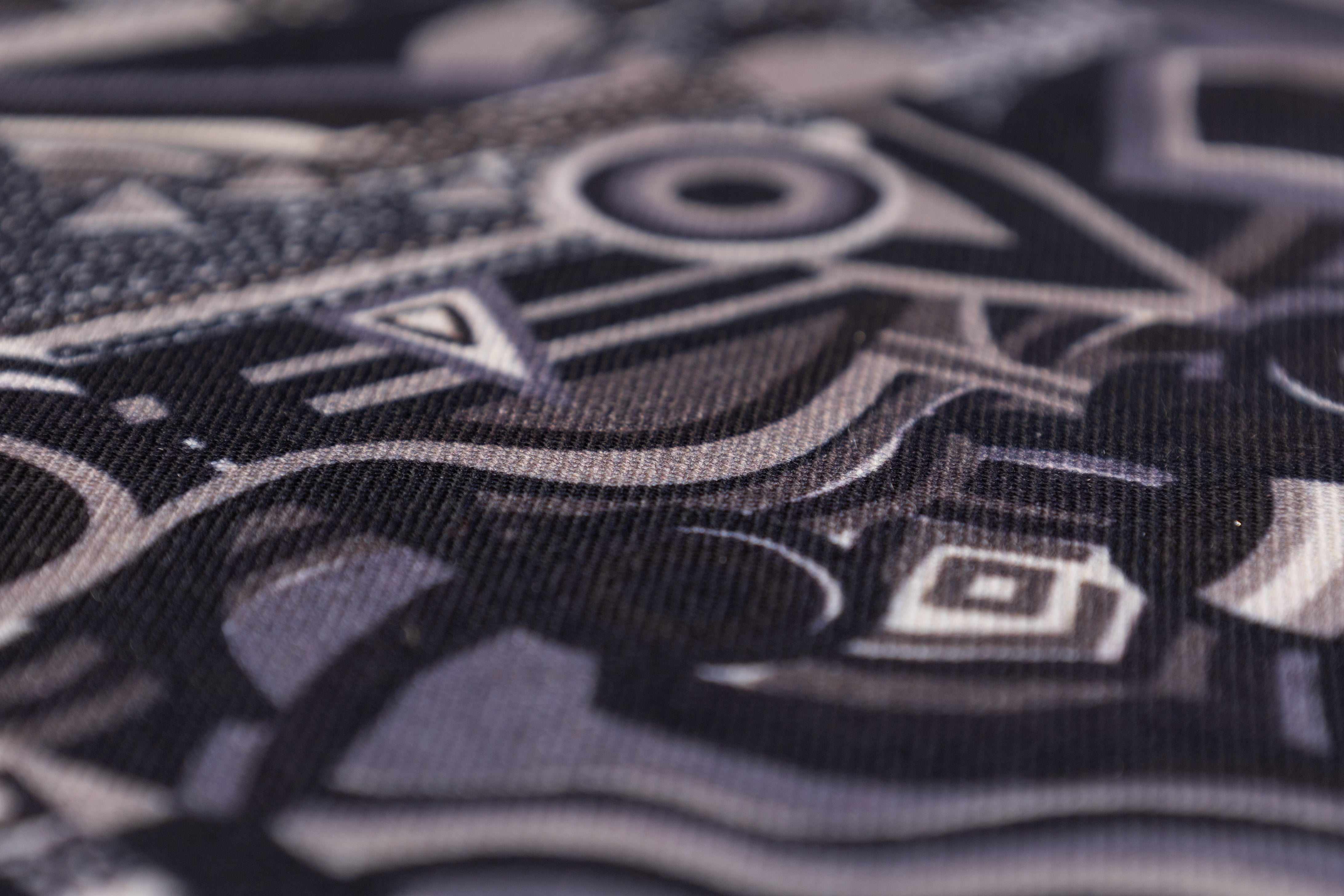 Abstract Printed Italian Wool Suiting - Gray