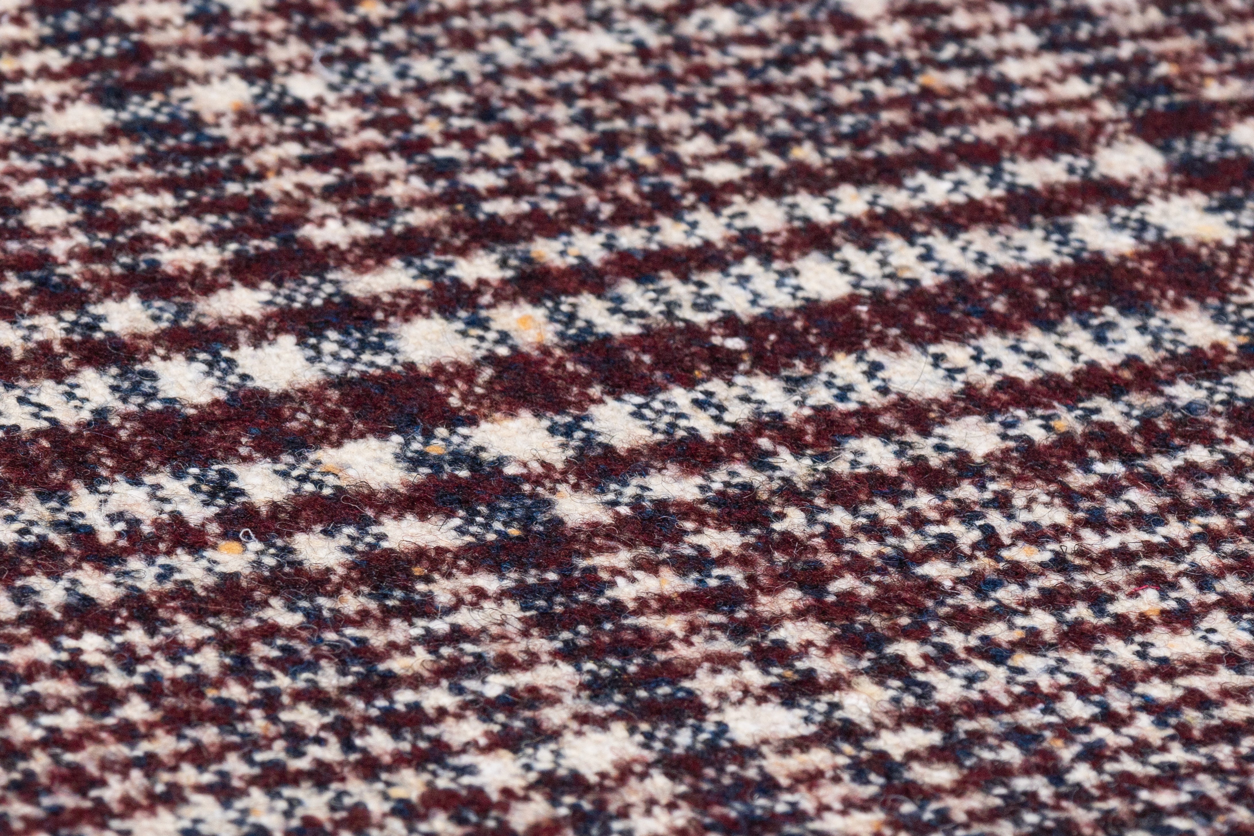Ralph Lauren - Checked Italian Wool Blend Tweed Coating - Burgundy / Navy