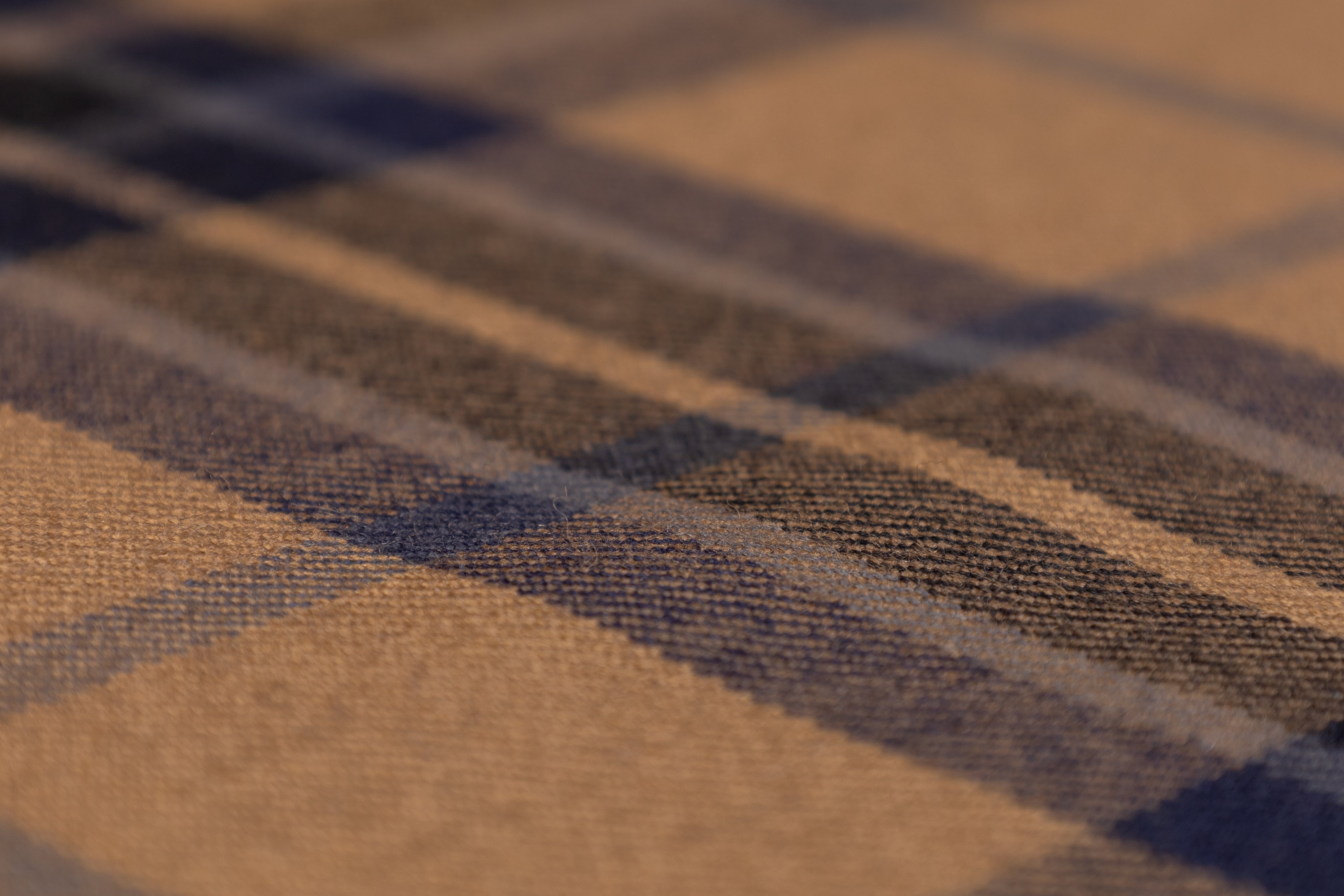 Plaid Italian Wool Suiting - Navy / Brown