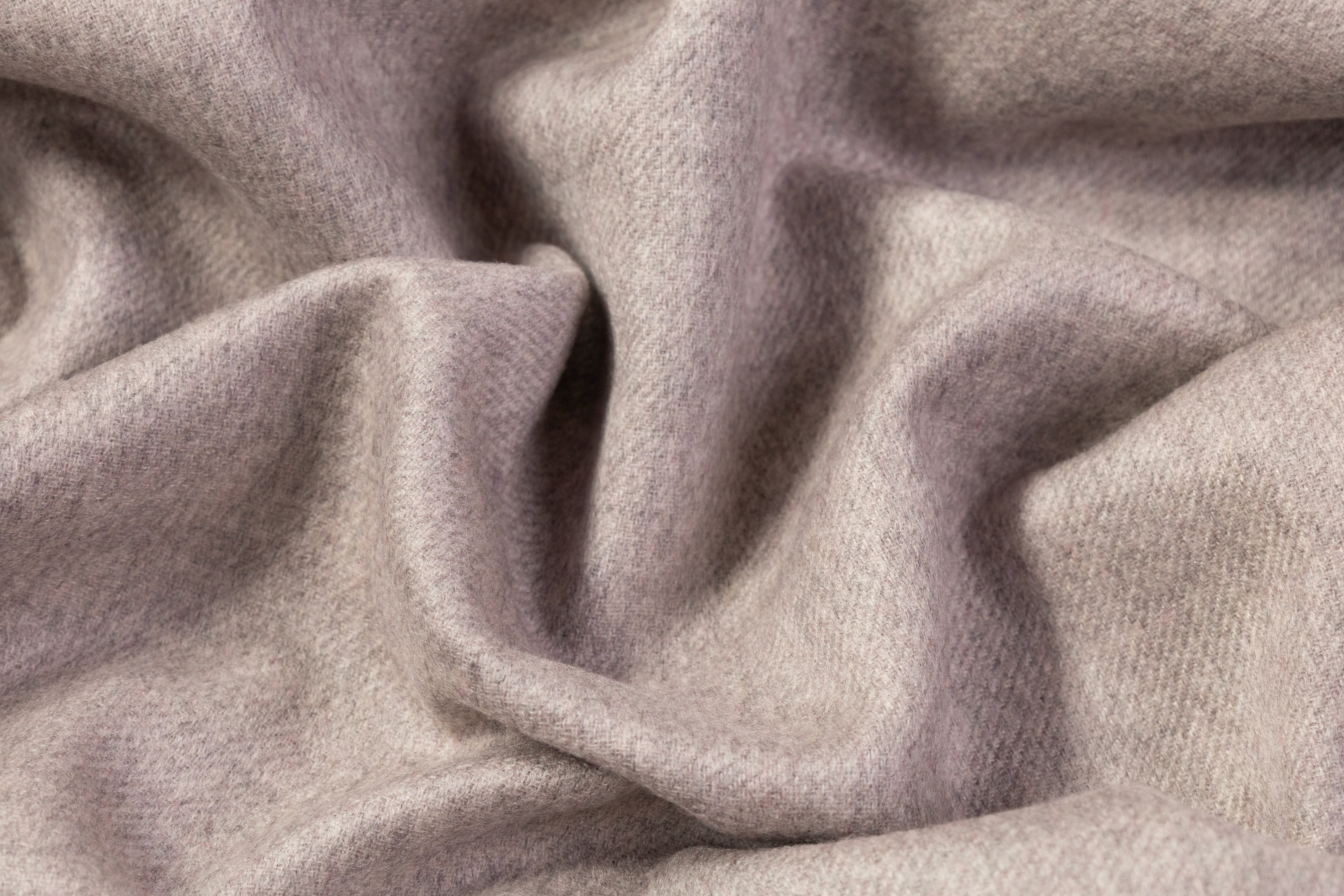 Double Faced Italian Pure Cashmere - Wine / Taupe