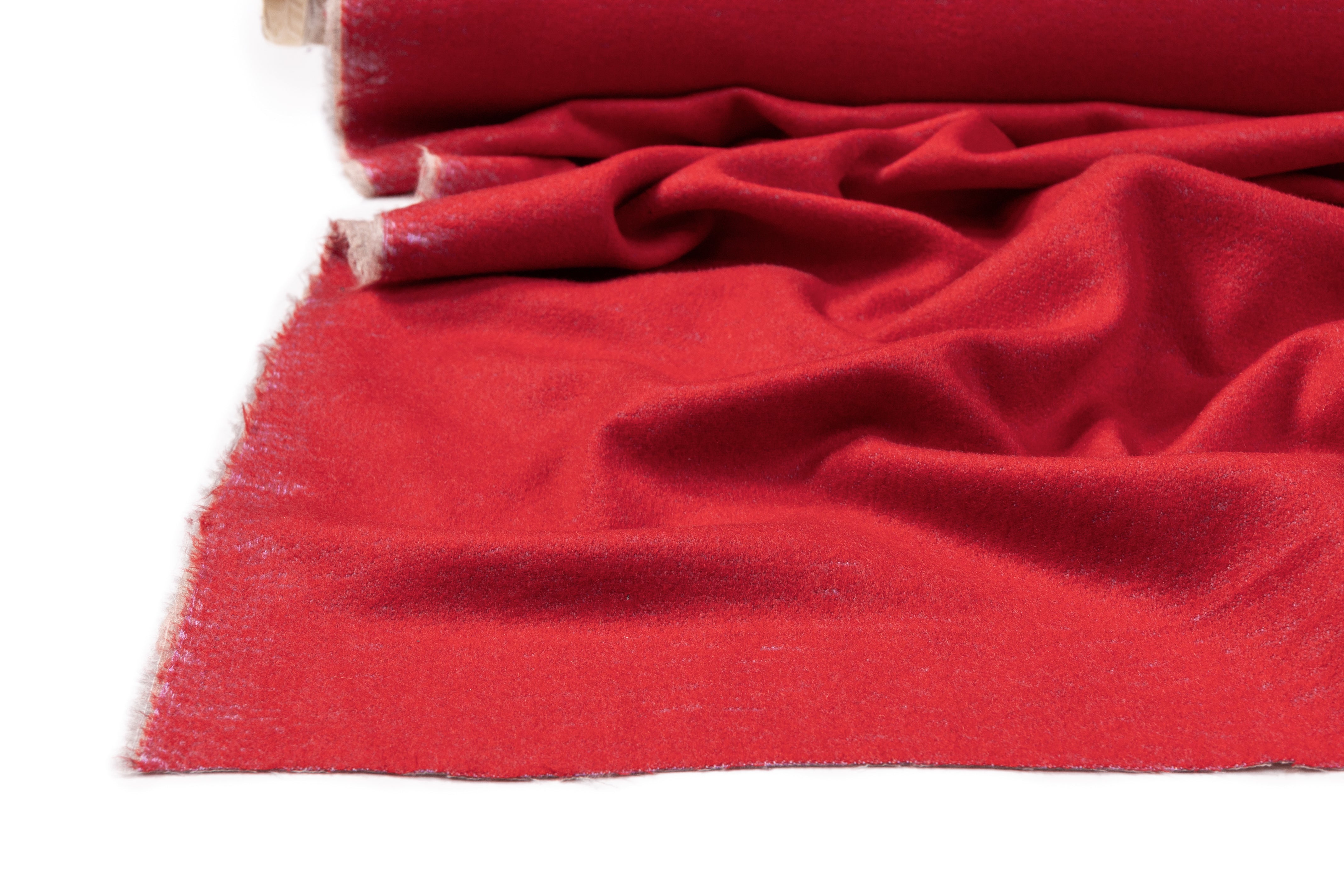 Double Faced Italian Pure Cashmere - Red / Taupe