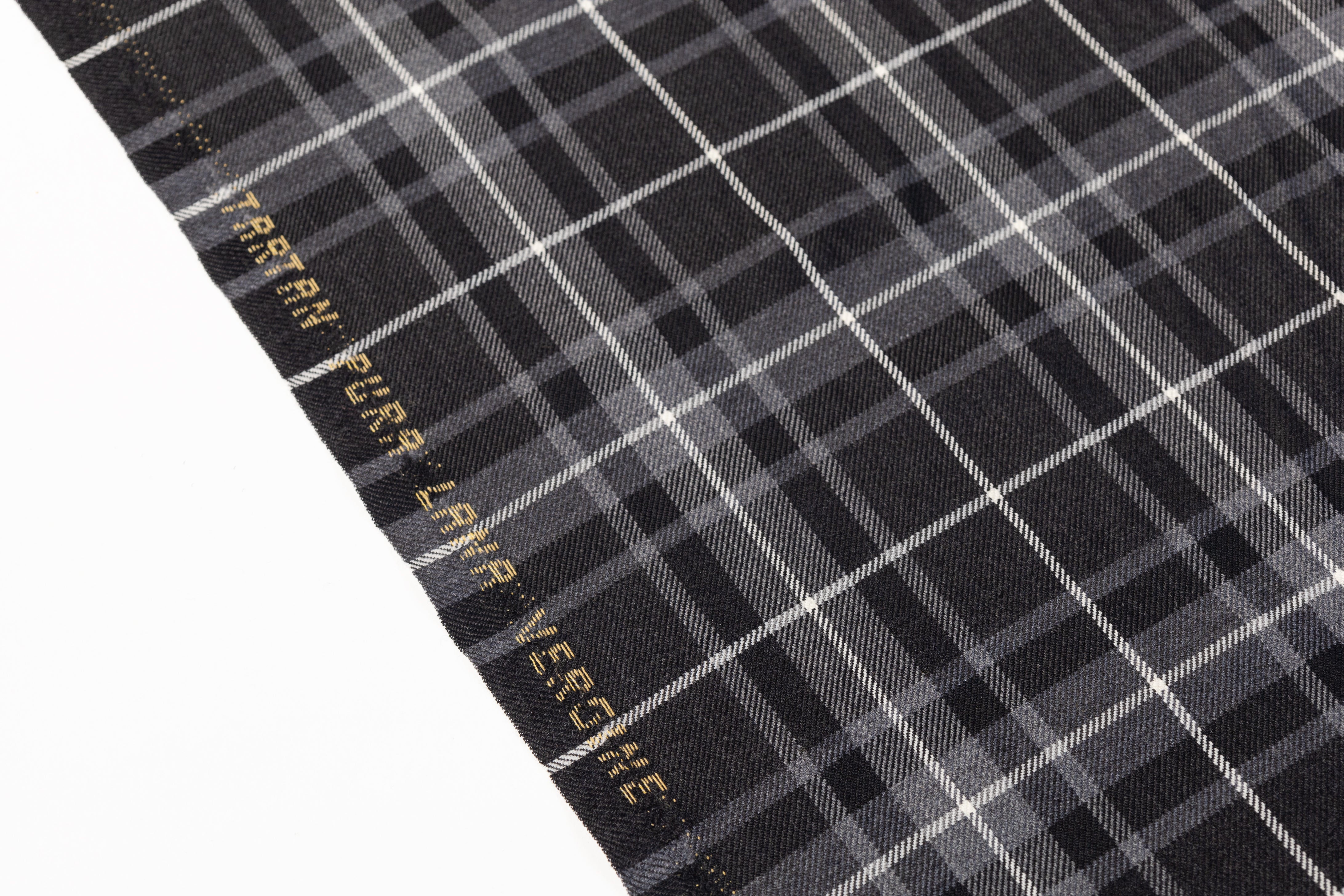 Tartan Italian Wool Suiting - Gray