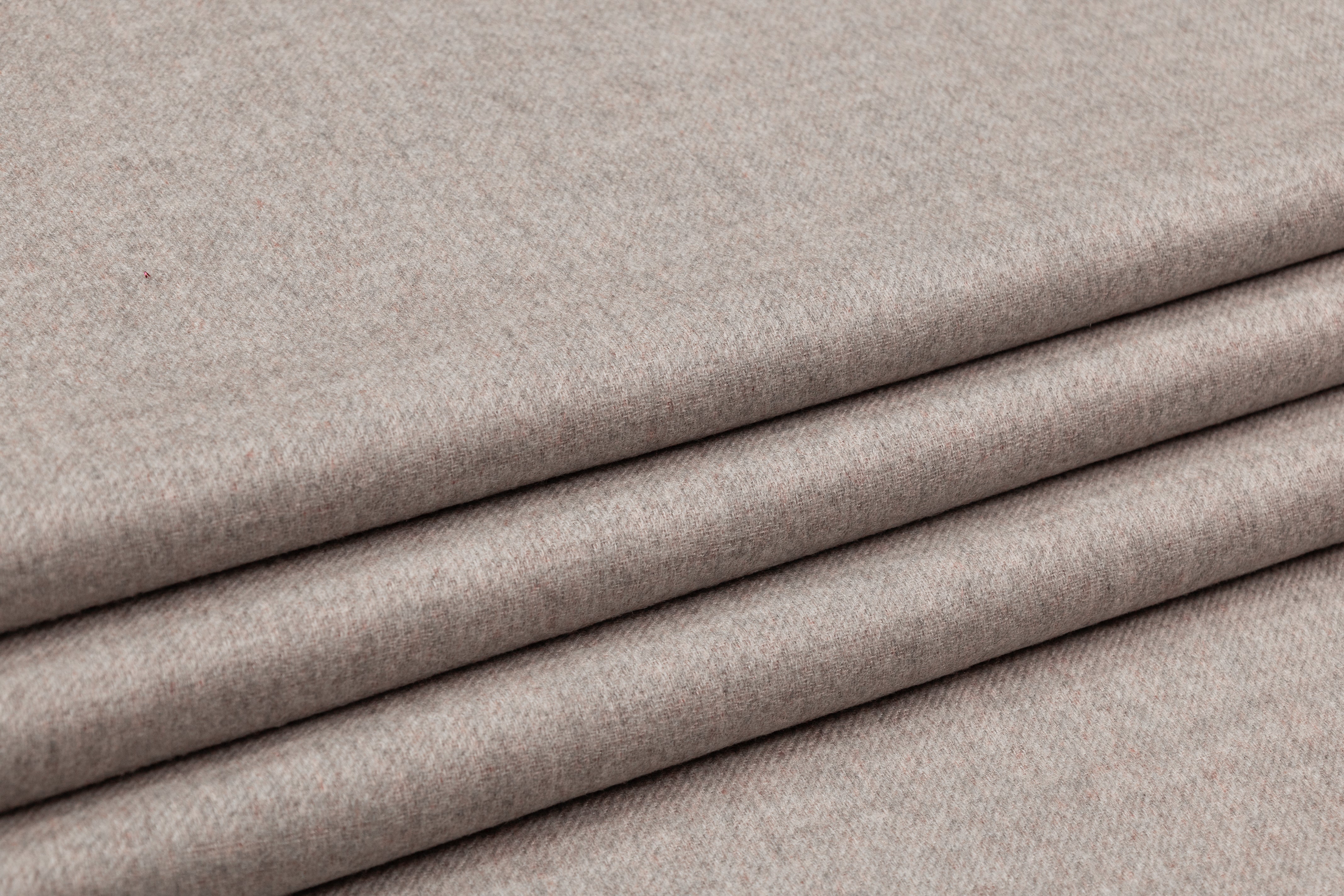 Double Faced Italian Pure Cashmere - Red / Taupe