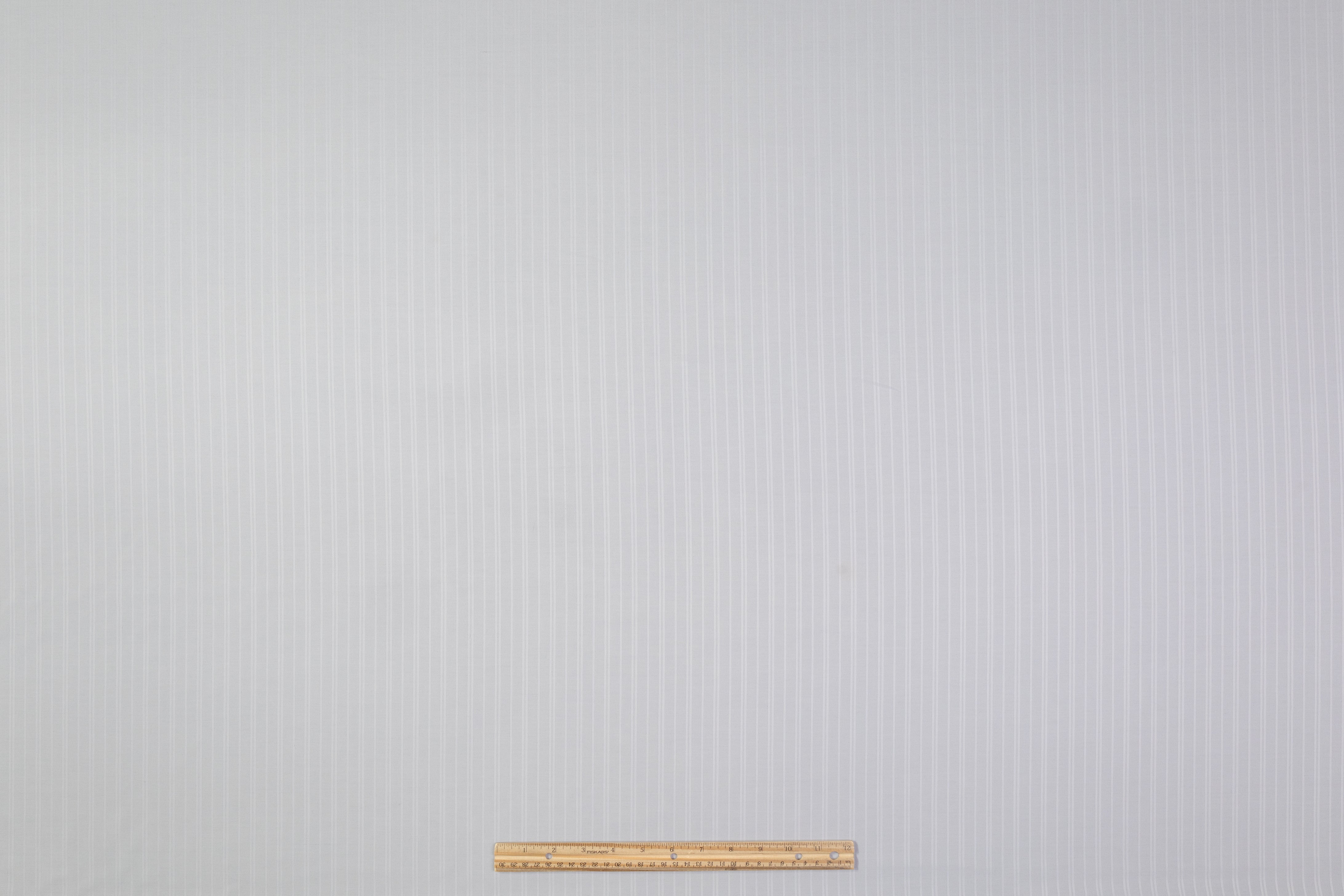 Striped Italian Wool Suiting - Gray / Silver