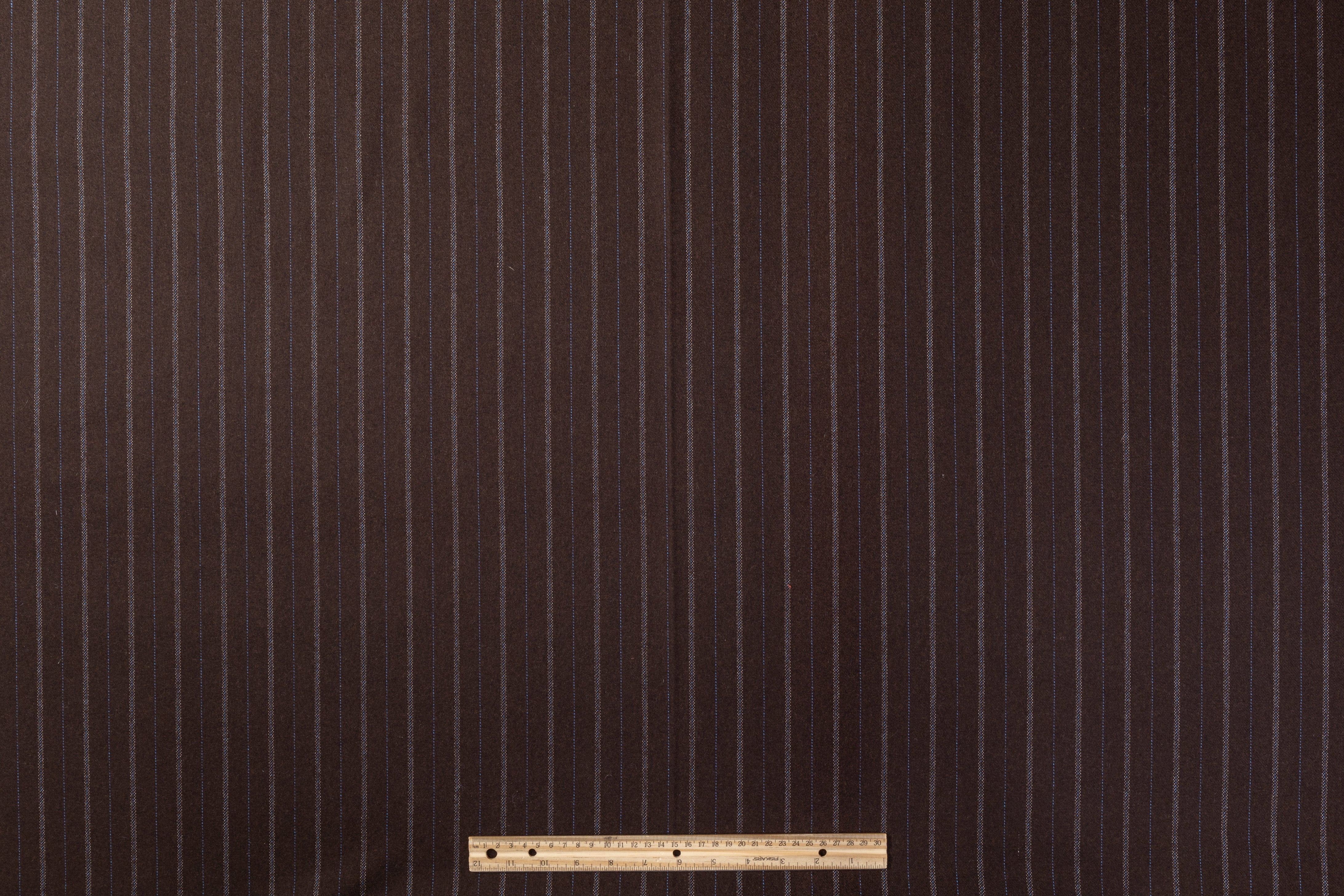 Striped Italian Wool Felt - Brown