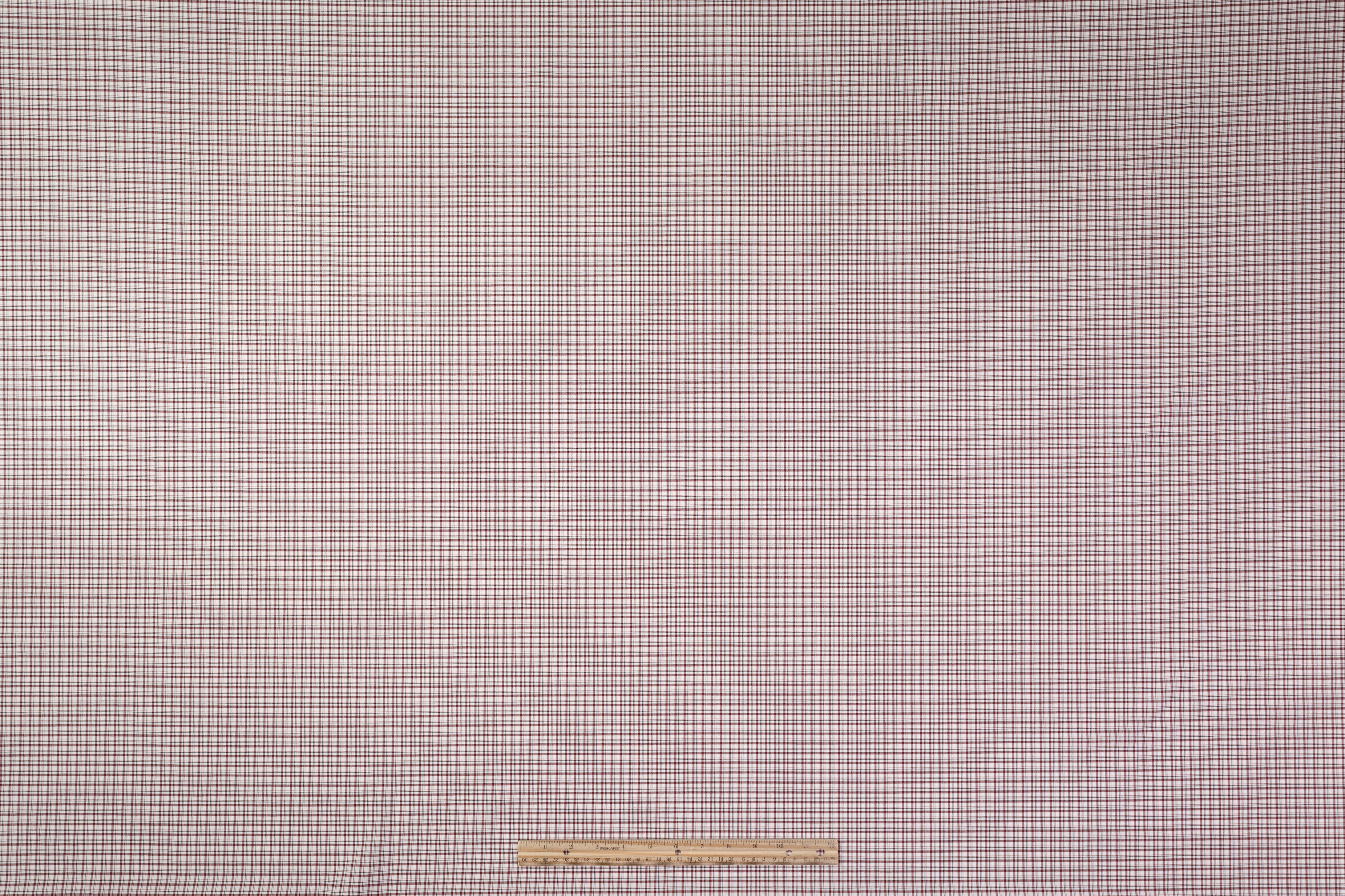 Tallia di Delfino - Checked Italian Wool Suiting - Red / Off White