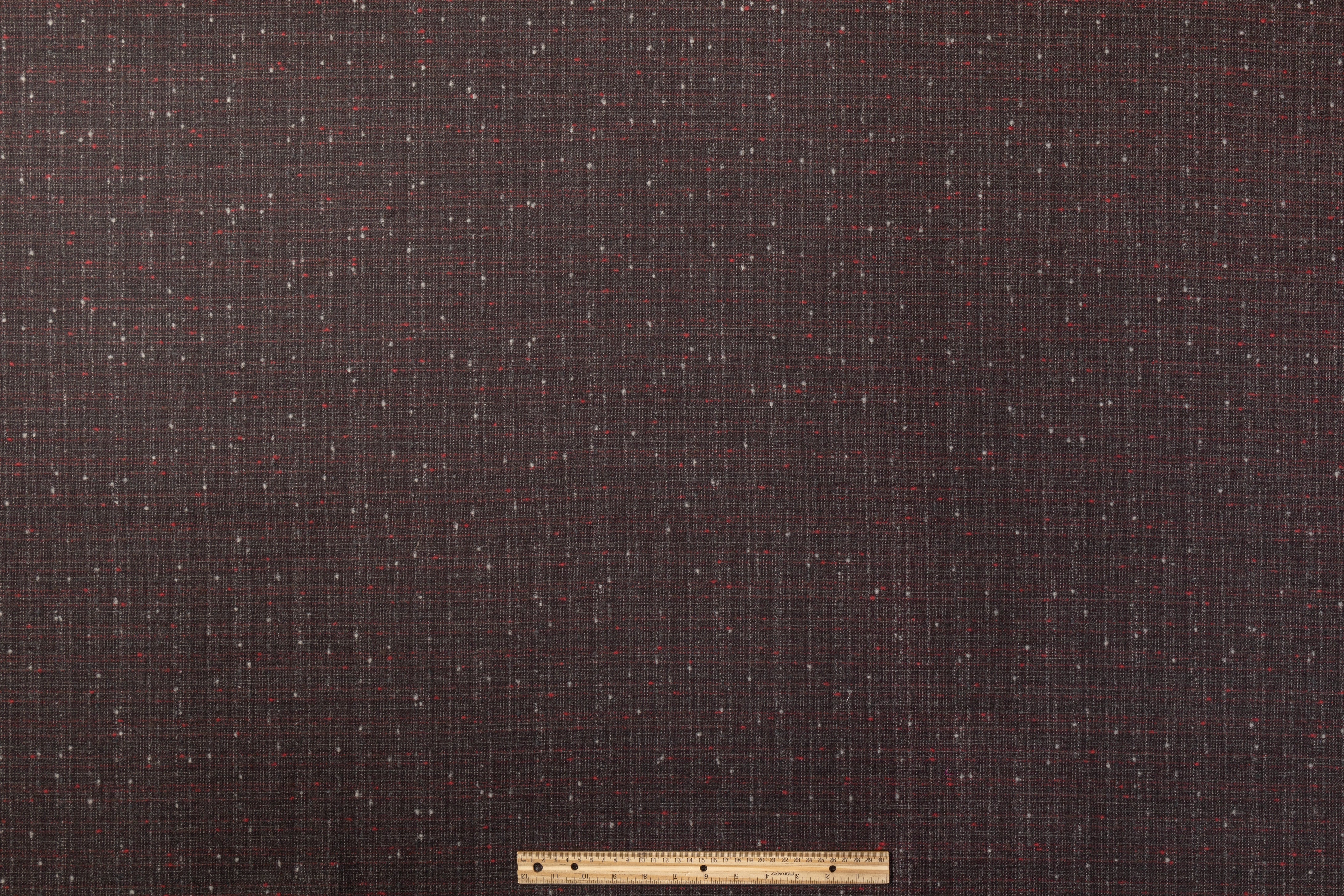 Italian Wool Tweed Suiting - Brown / Gray / Red