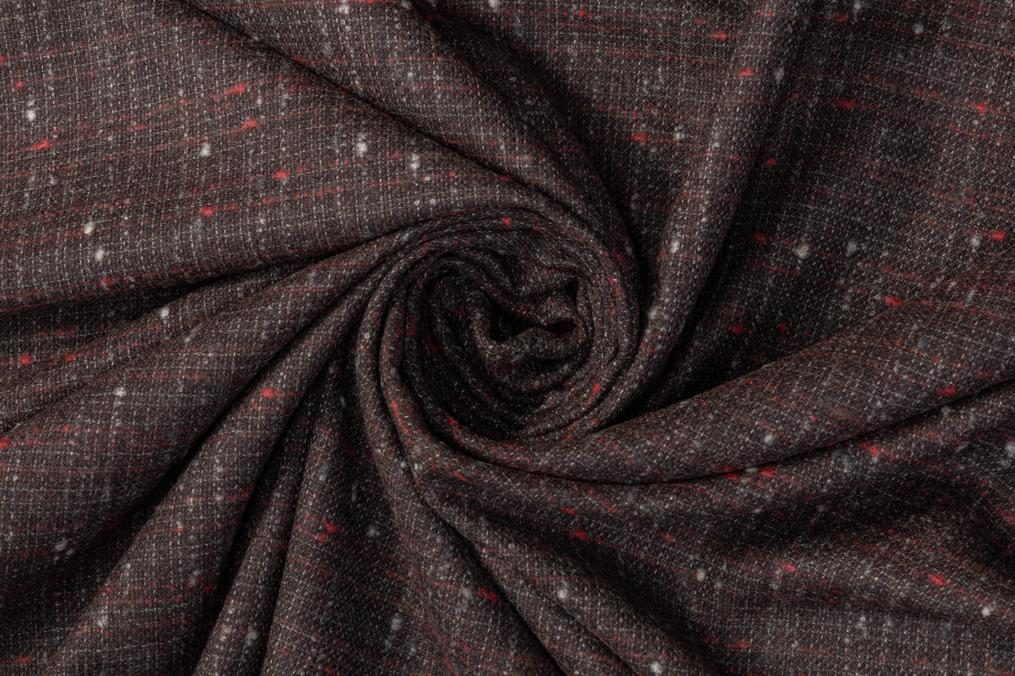Italian Wool Tweed Suiting - Brown / Gray / Red
