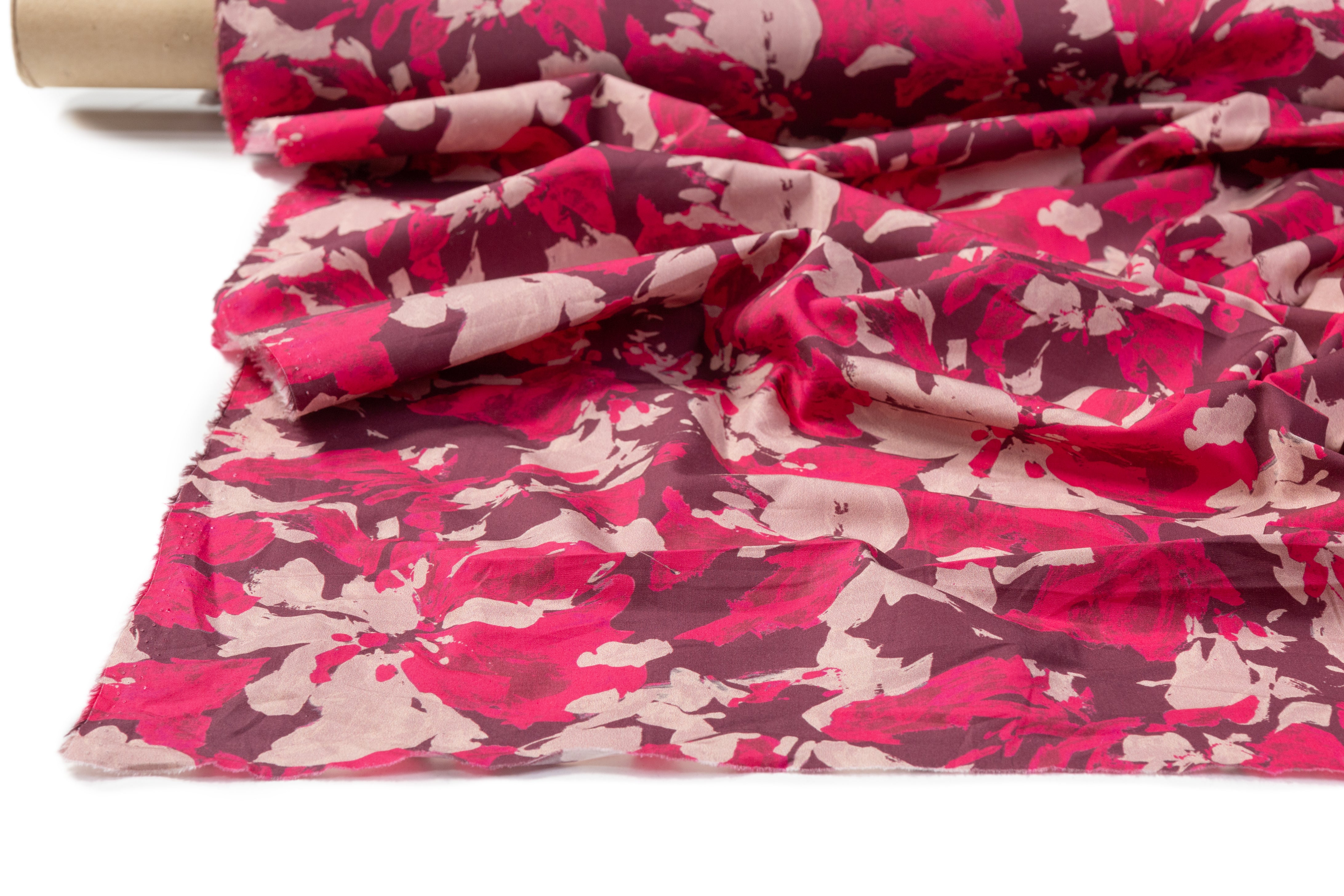 Floral Italian Cotton Print - Magenta