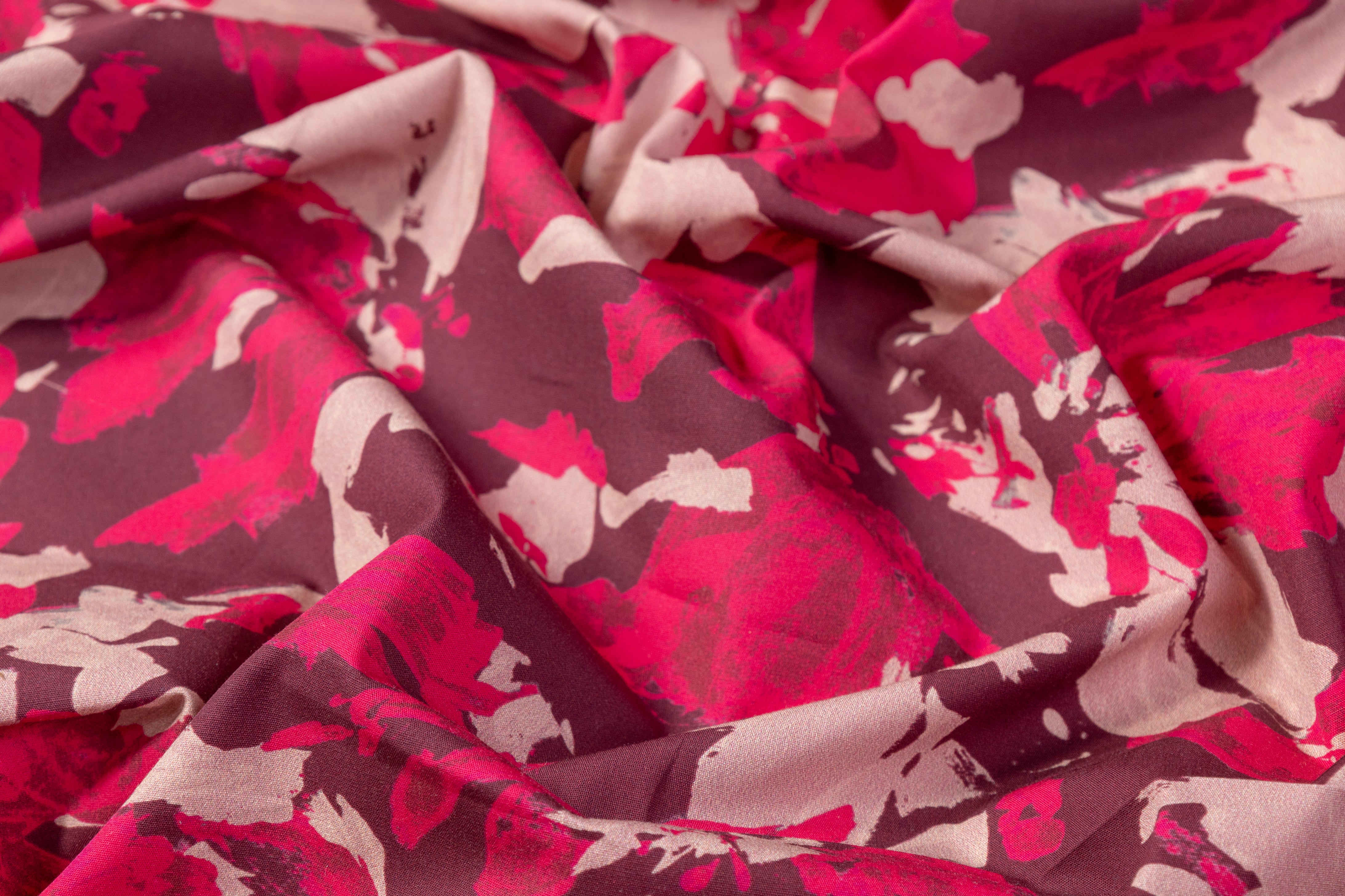 Floral Italian Cotton Print - Magenta