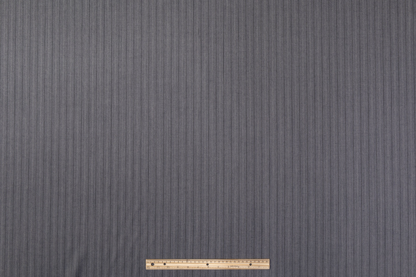 Striped Italian Wool Suiting - Gray