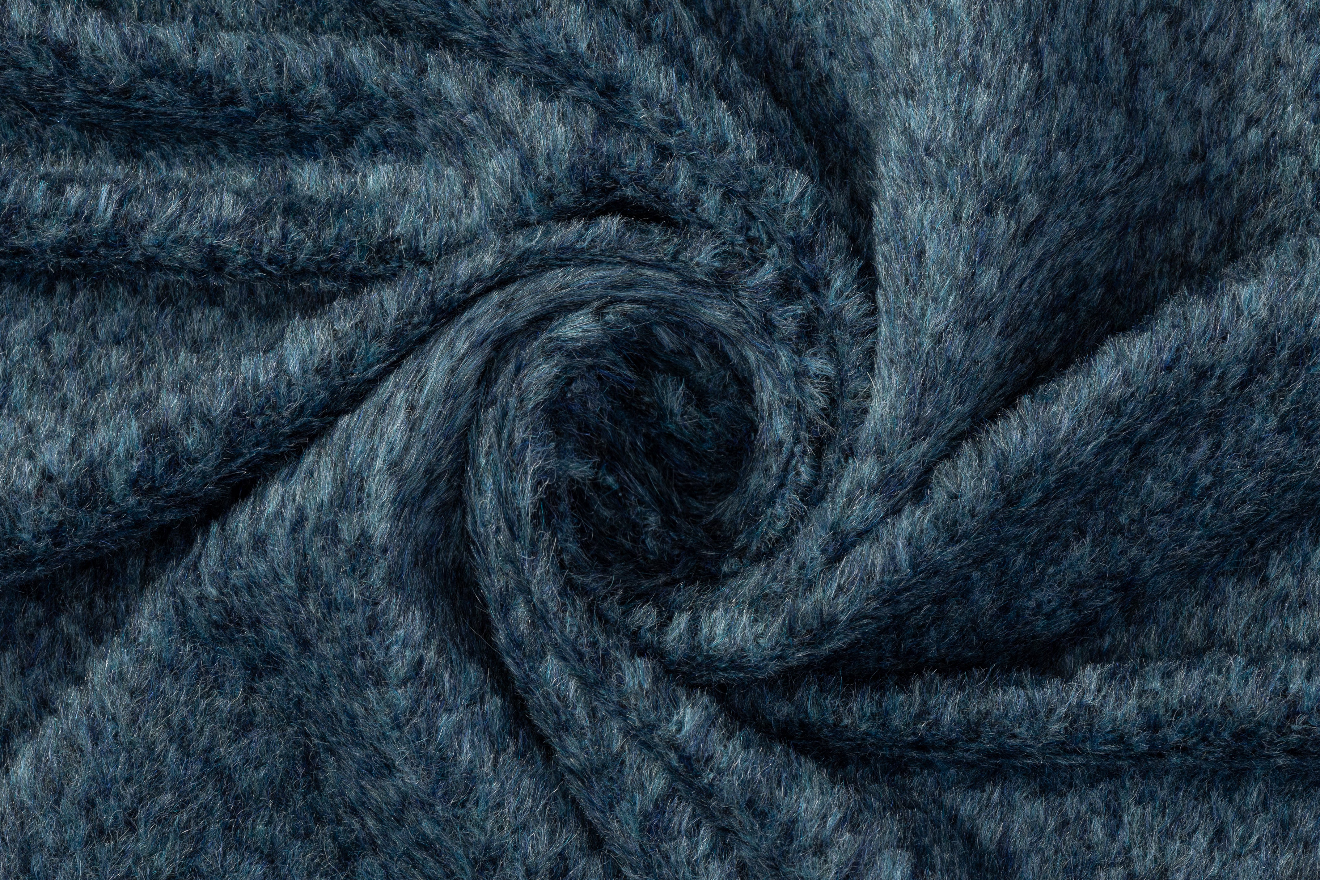 Italian Alpaca Mohair Wool Coating - Blue