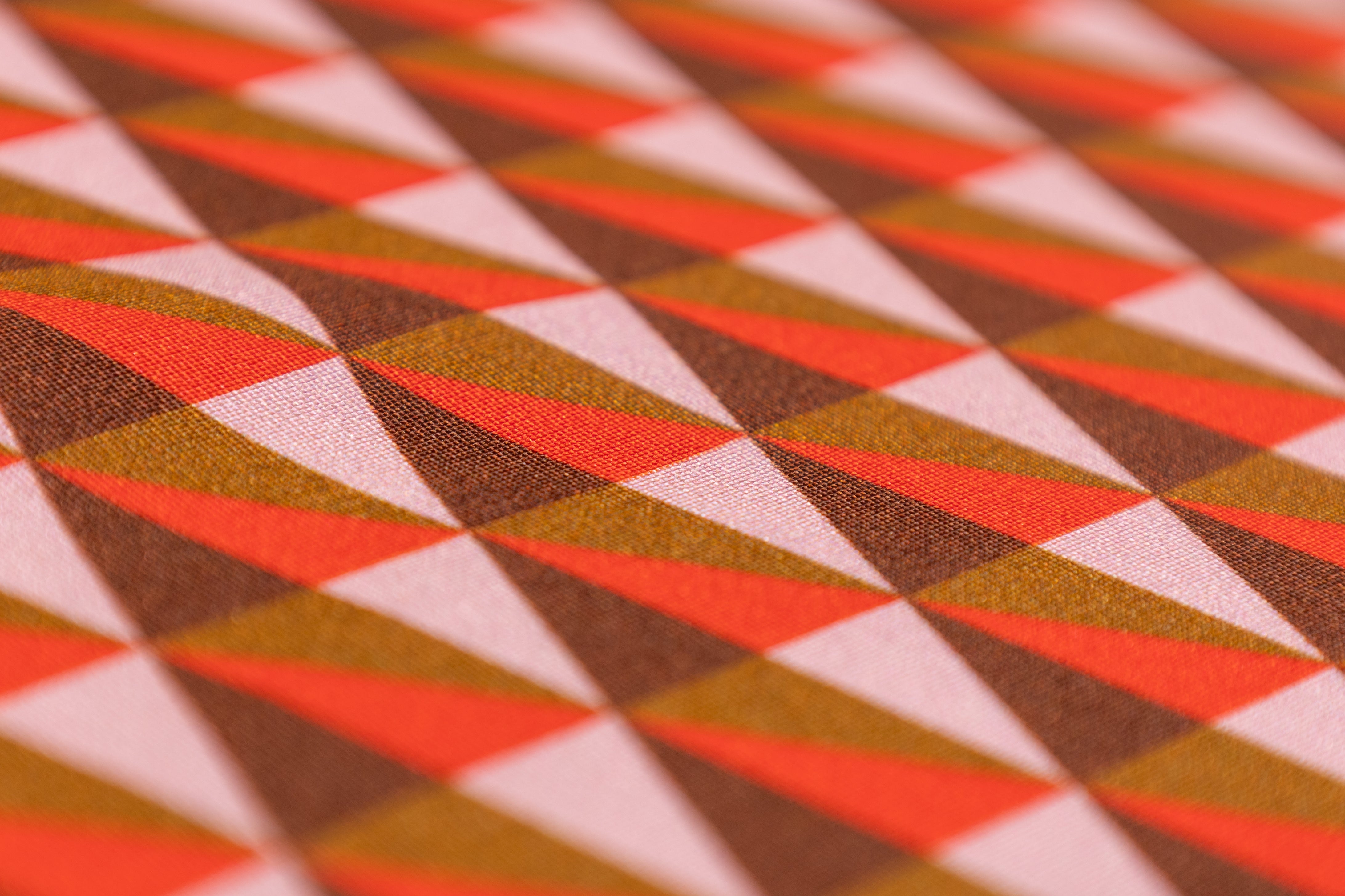 Geometric 4-Ply Silk - Orange / Brown / Blush