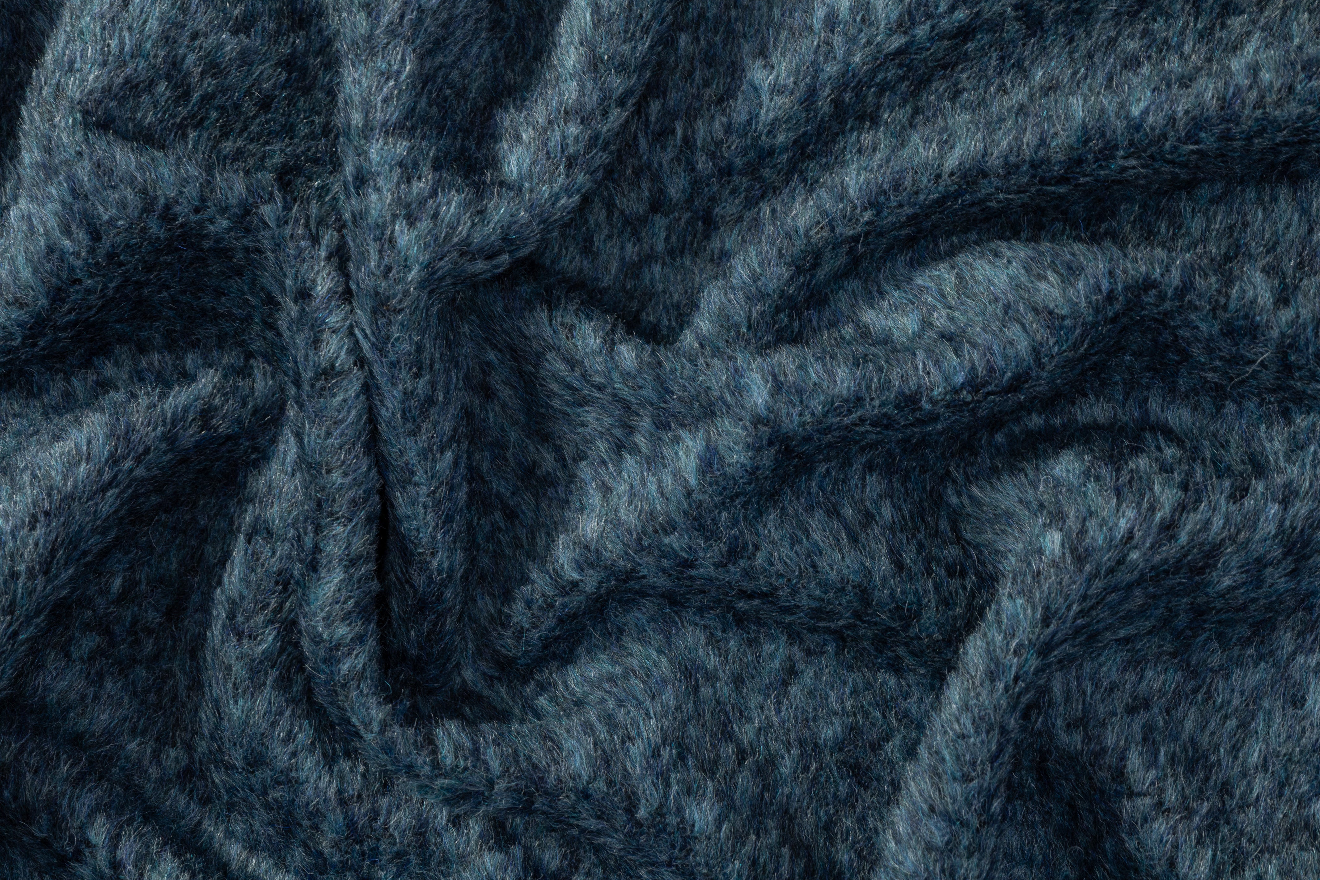 Italian Alpaca Mohair Wool Coating - Blue